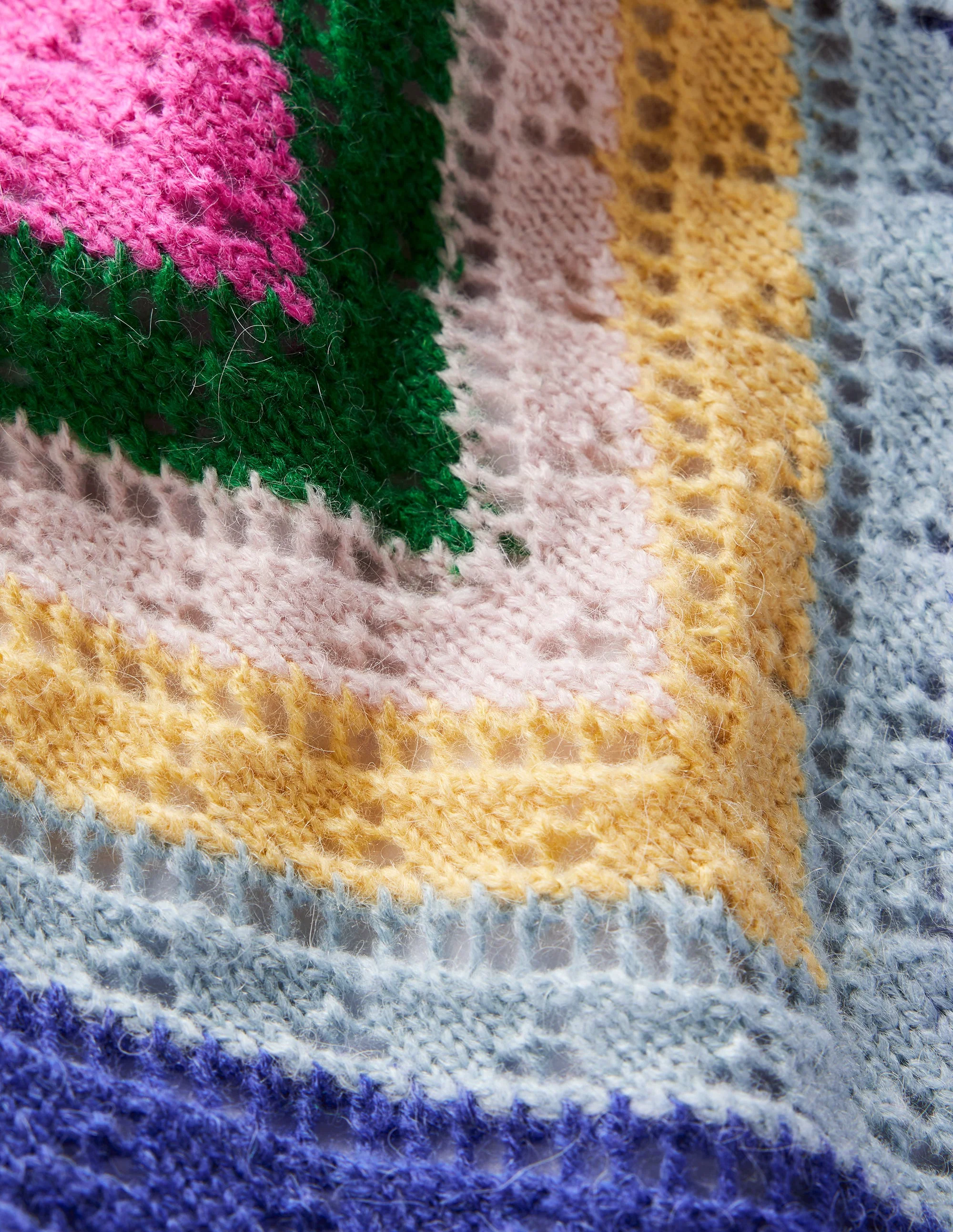 Chevron-Pullover-Blau/Rosa Chevron - Image 3