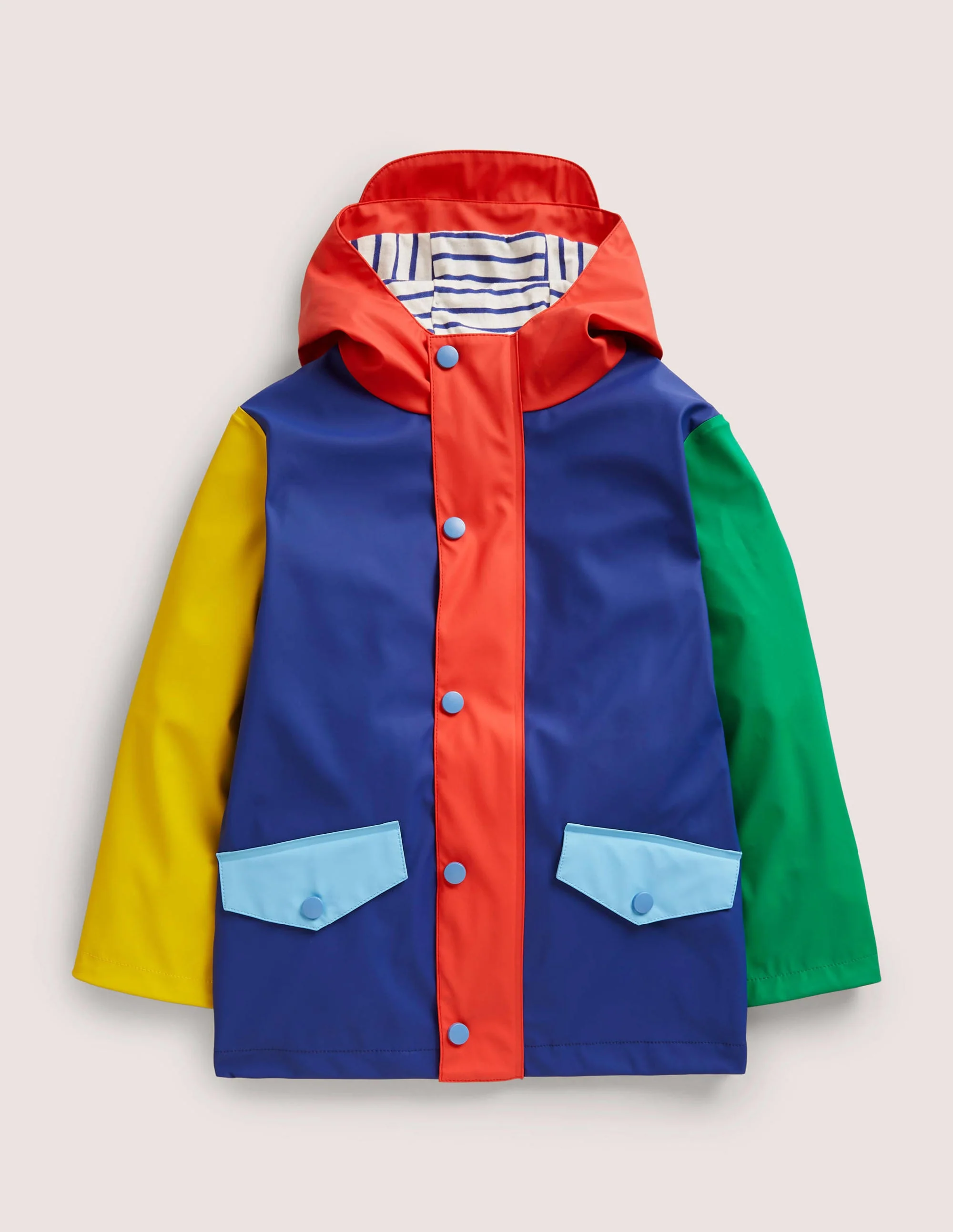 Colourblock Waterproof Fisherman's Jacket-Bunt, Blockfarben