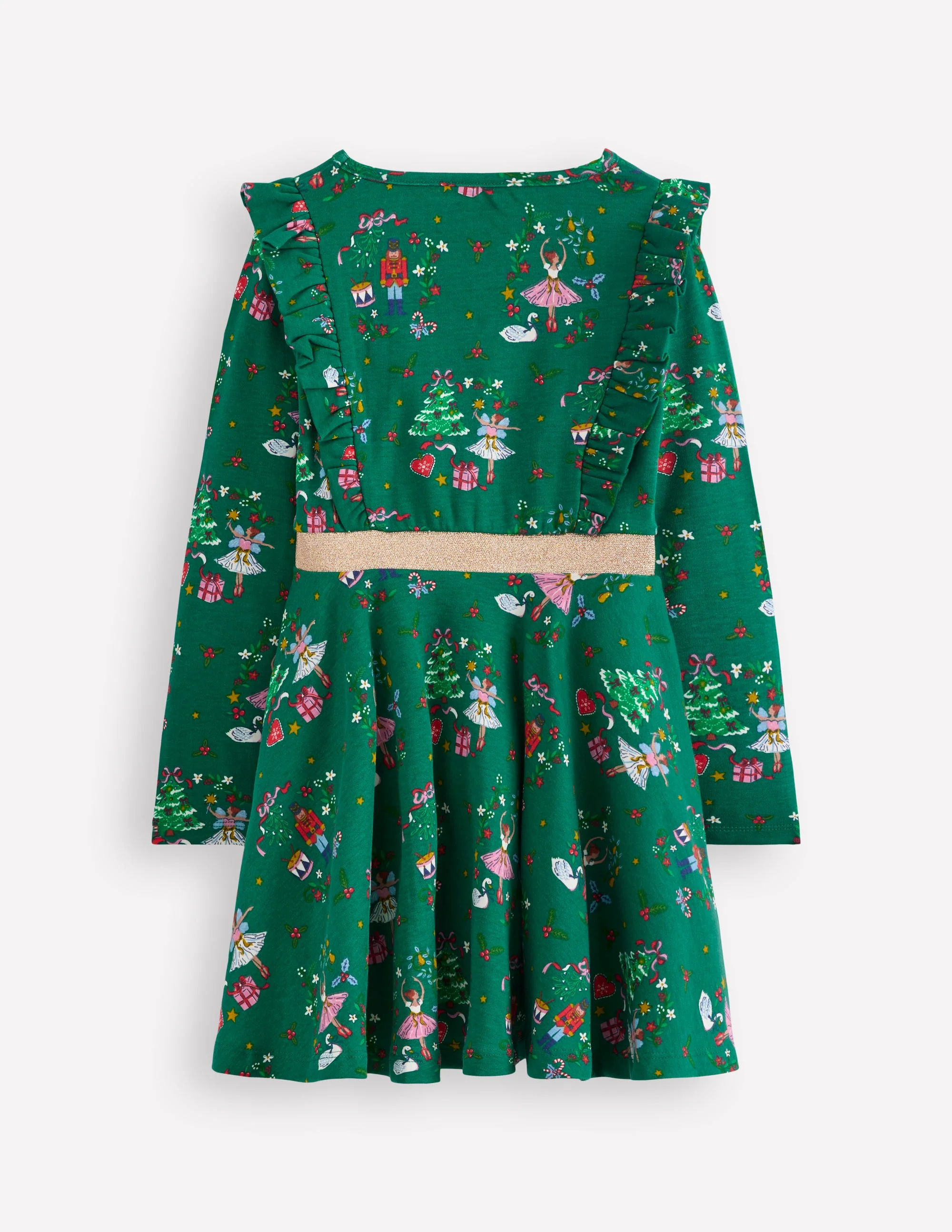 Cora Jerseykleid zum Herumwirbeln-Juwelengrün Nussknacker - Image 5