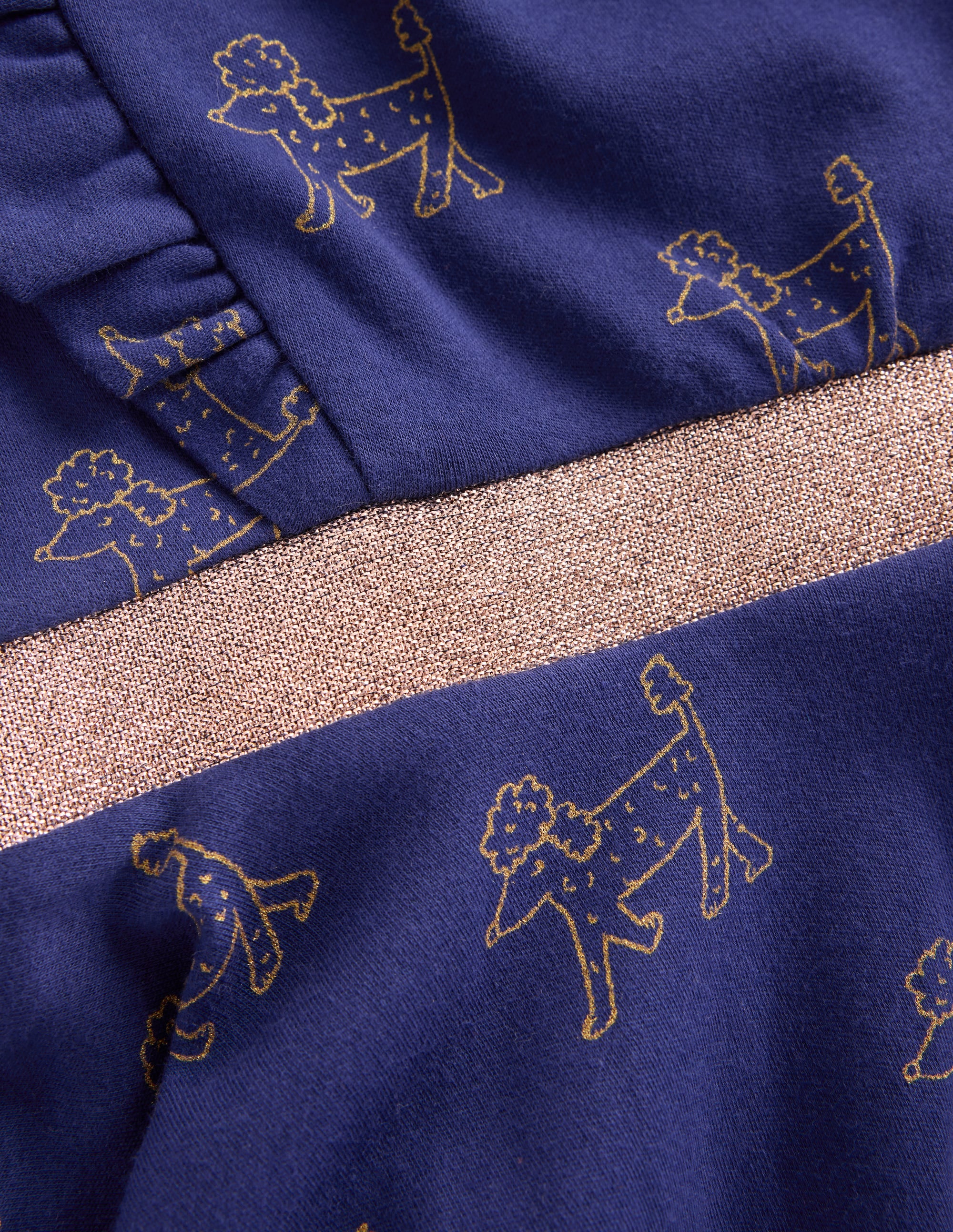 Cora Jerseykleid zum Herumwirbeln-Marineblau Folien-Pudel - Image 3