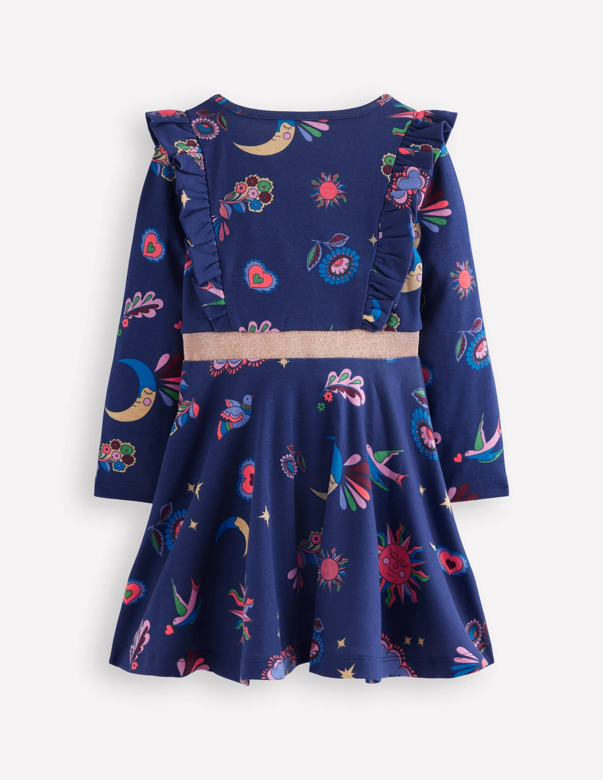 Cora Jerseykleid zum Herumwirbeln-Schuluniform-Marineblau Paisley-Himmel - Image 2