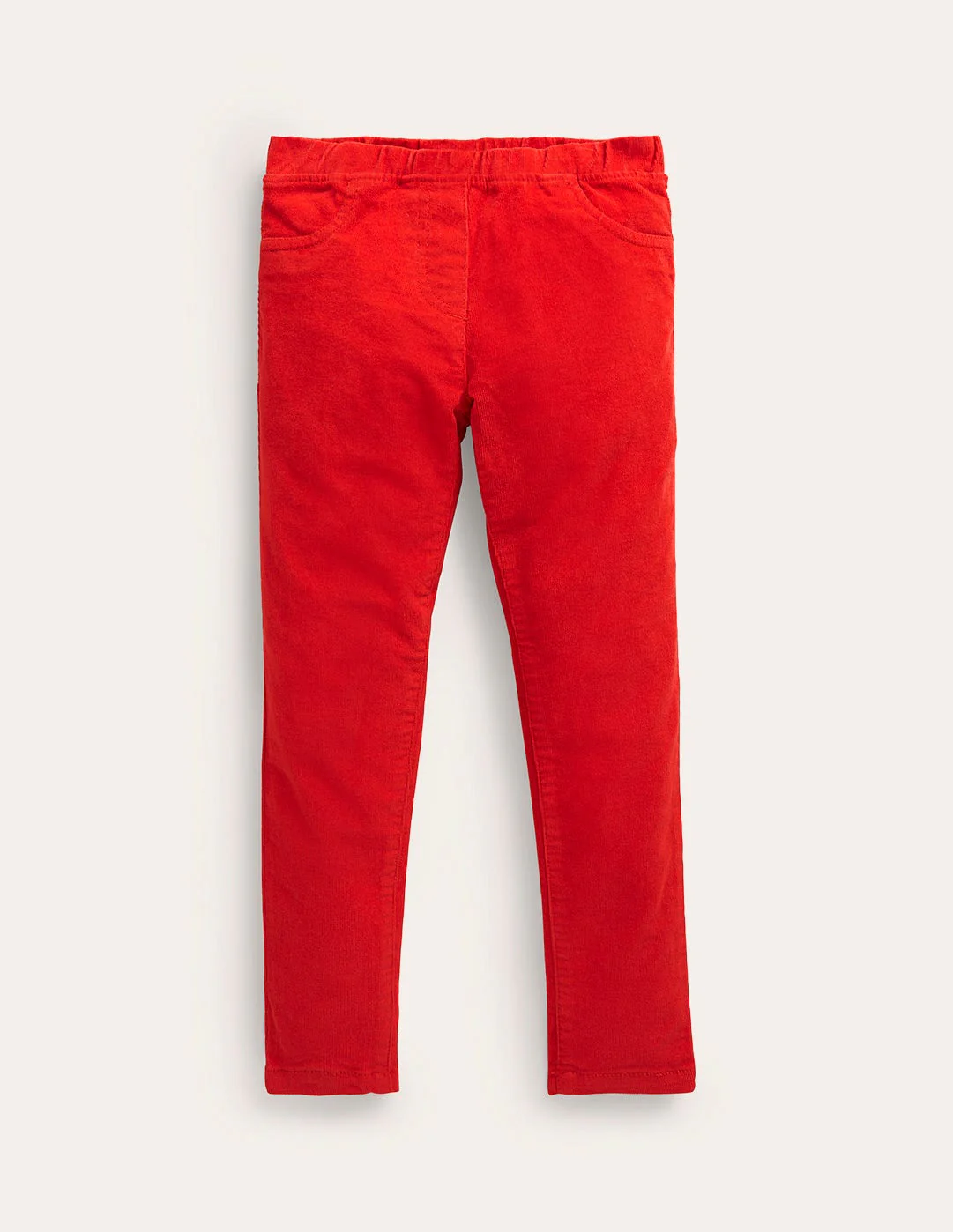 Cord-Leggings-Erbeerkuchenrot