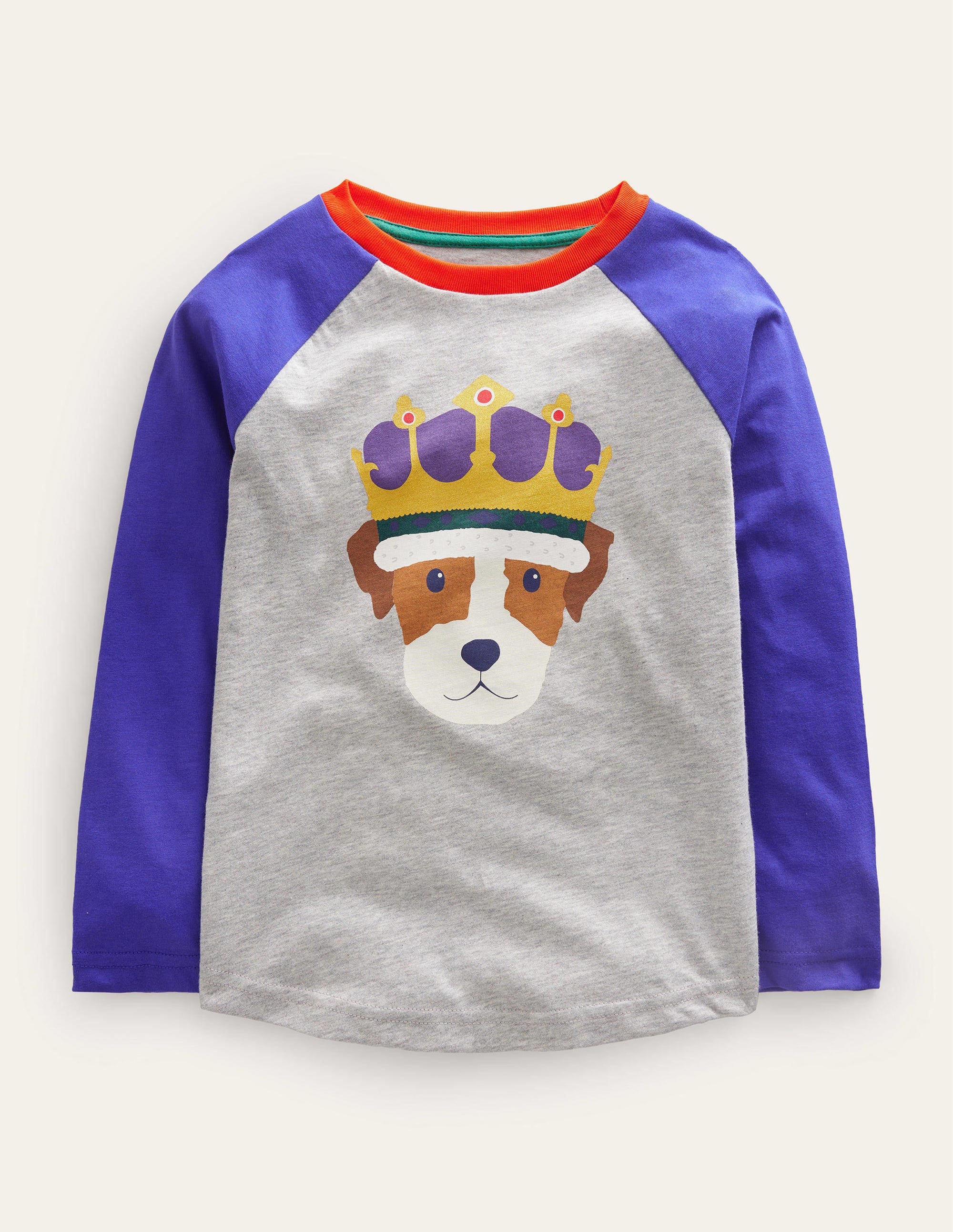 Coronation T-shirt-Stahlblau/Grau meliert