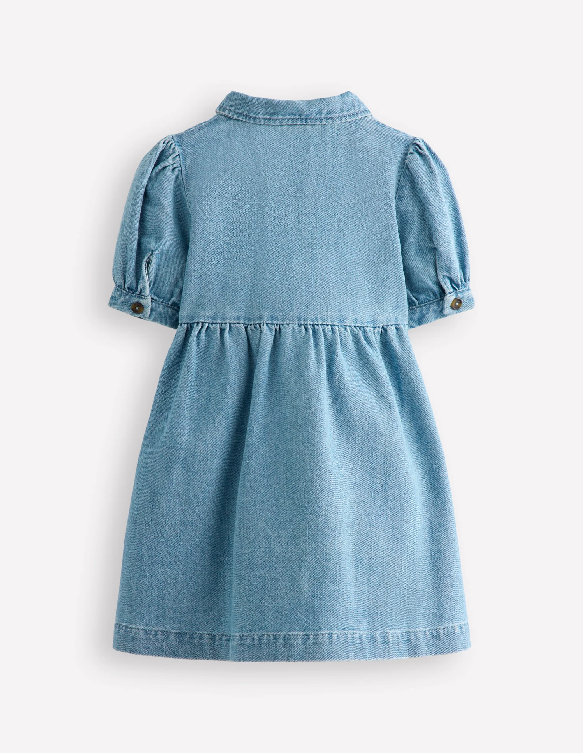 Denim-Hemdblusenkleid-Medium Vintage Denim Erdbeere - Image 2
