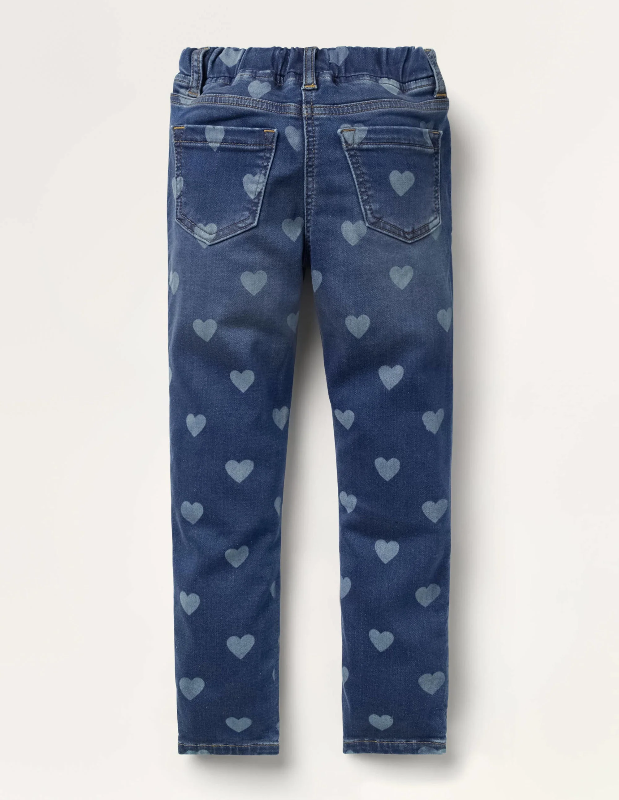 Denim-Leggings mit Adventure-Flex-Mittleres Vintageblau, Herz - Image 2