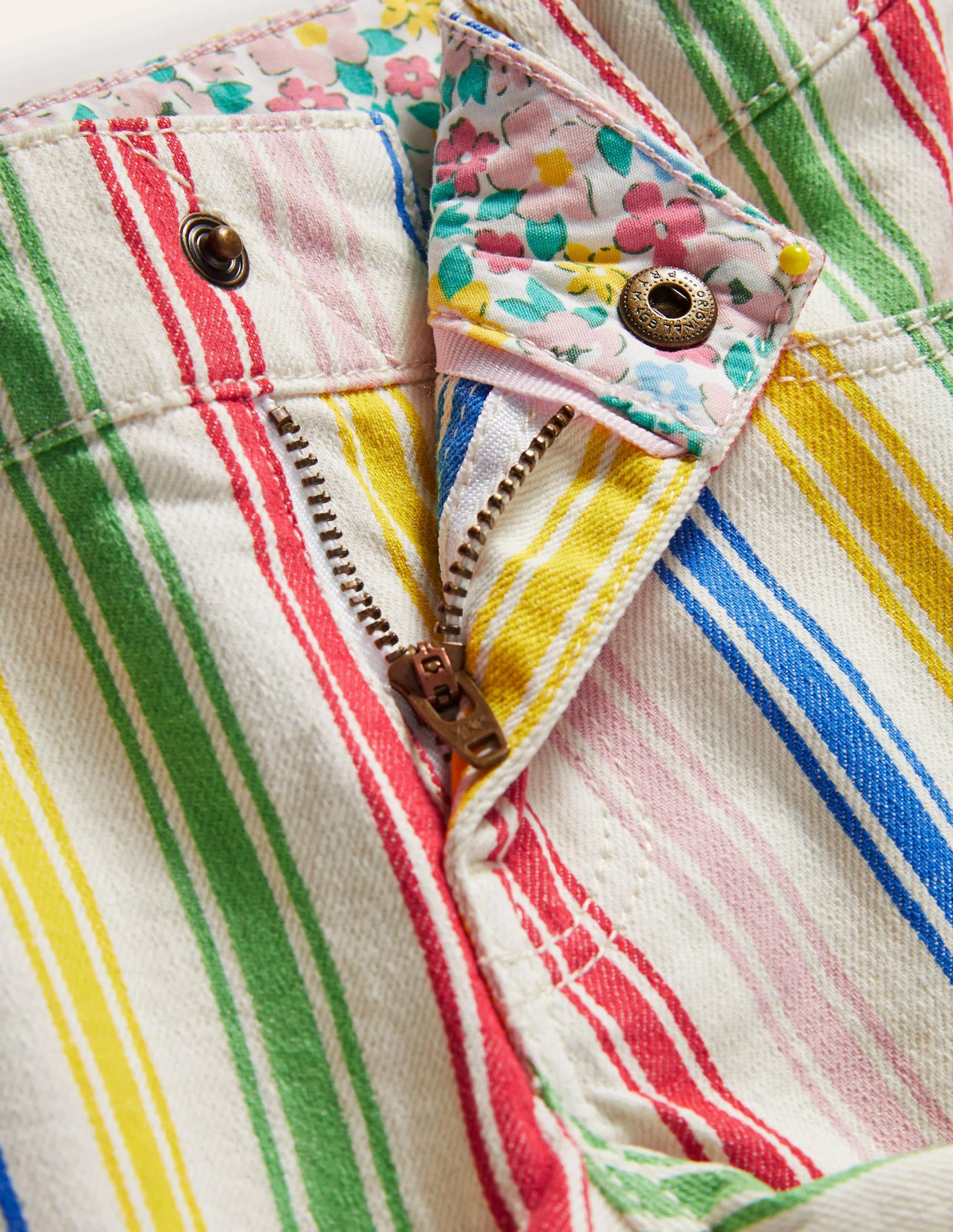 Denim-Shorts-Bunt, Gestreift - Image 3