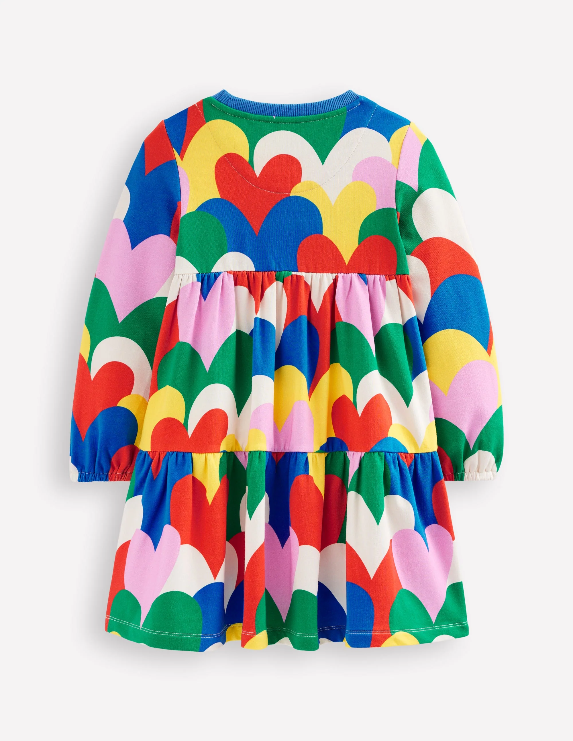 Dixie Gestuftes Sweatshirtkleid-Bunt Collage Herzen - Image 2