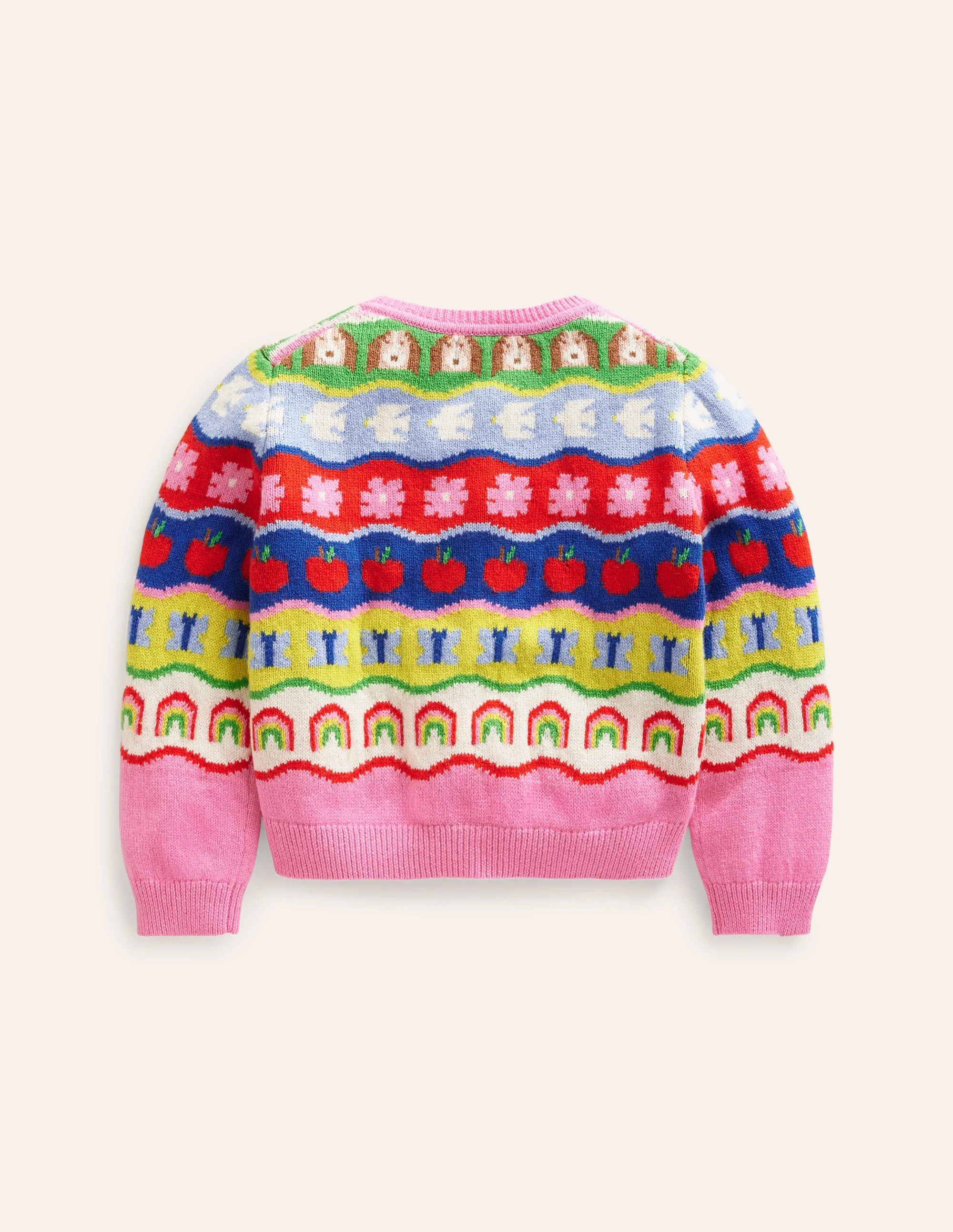 Edie Fair-Isle-Strickjacke-Arc-en-ciel multi - Image 3