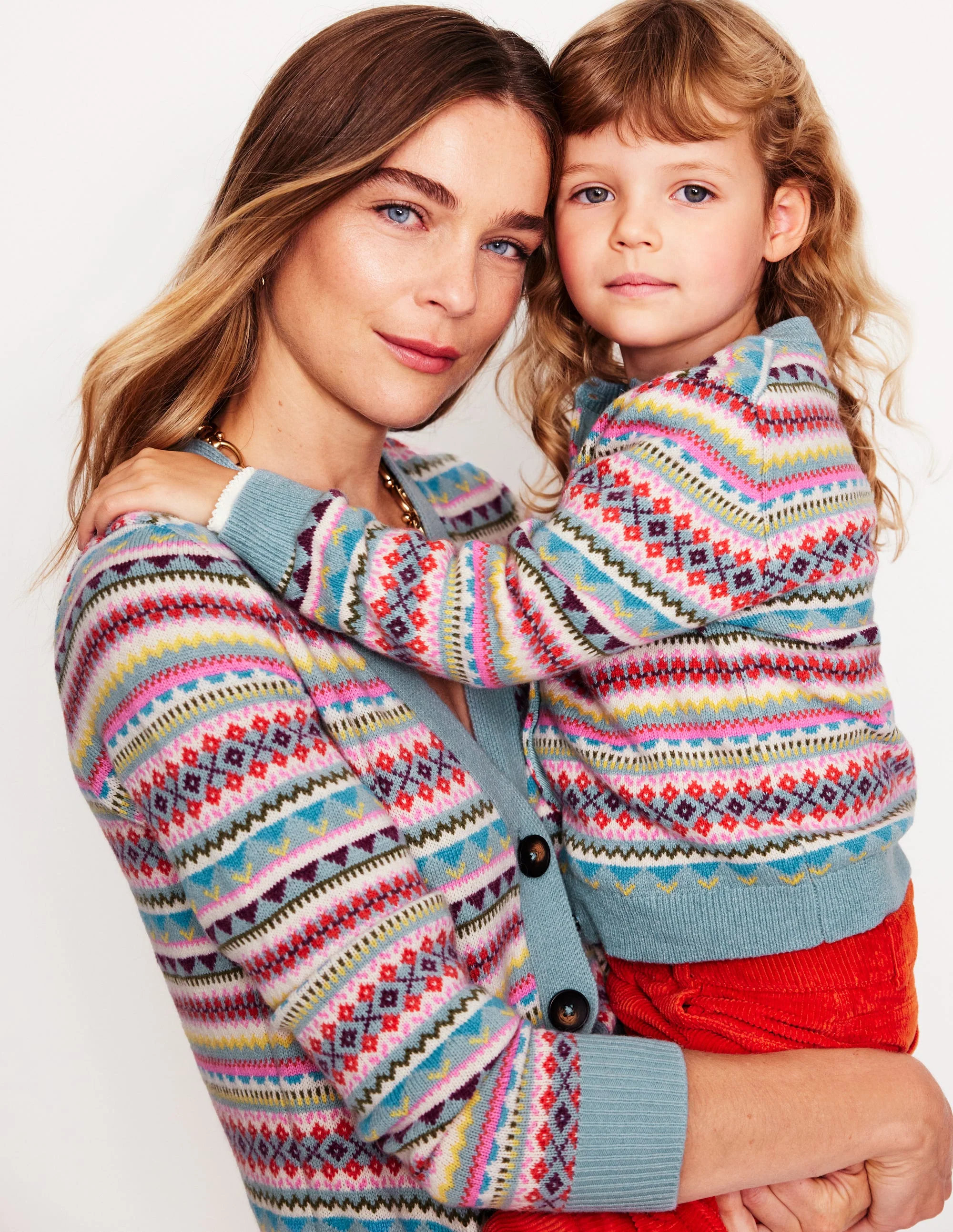 Edie Fair-Isle-Strickjacke-Bachblau Fair-Isle - Image 6
