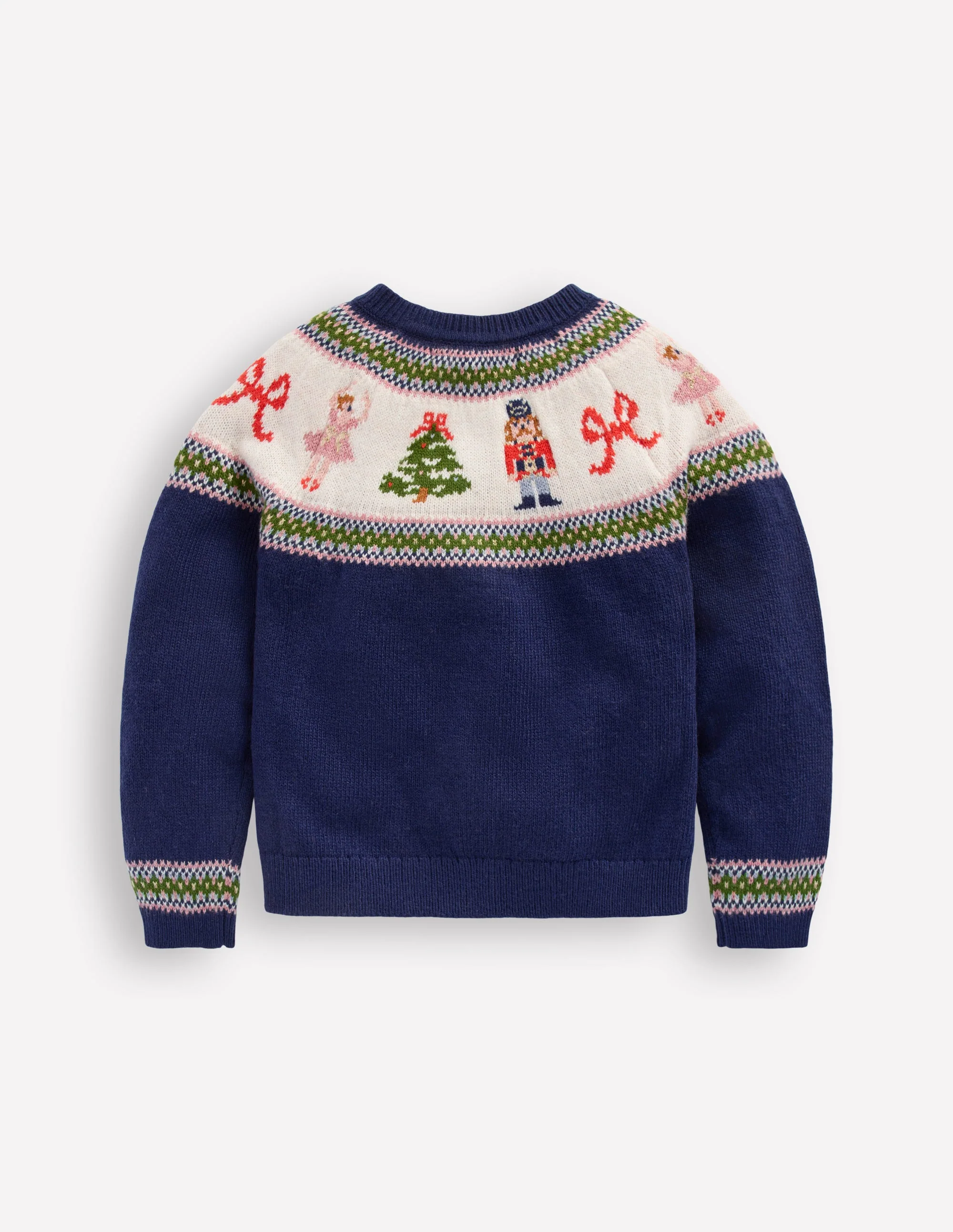 Edie Fair-Isle-Strickjacke-Blau Nussknacker - Image 2