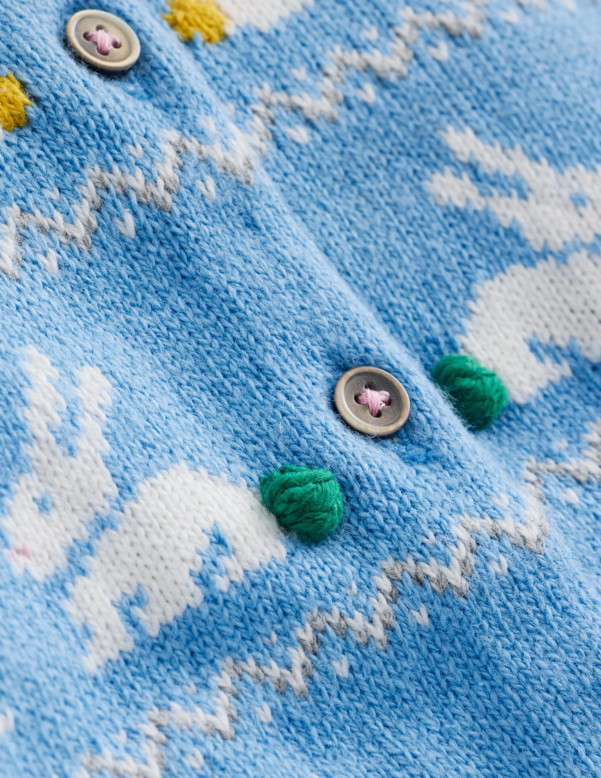 Edie Fair-Isle-Strickjacke-Vergissmeinnicht Hasen - Image 3