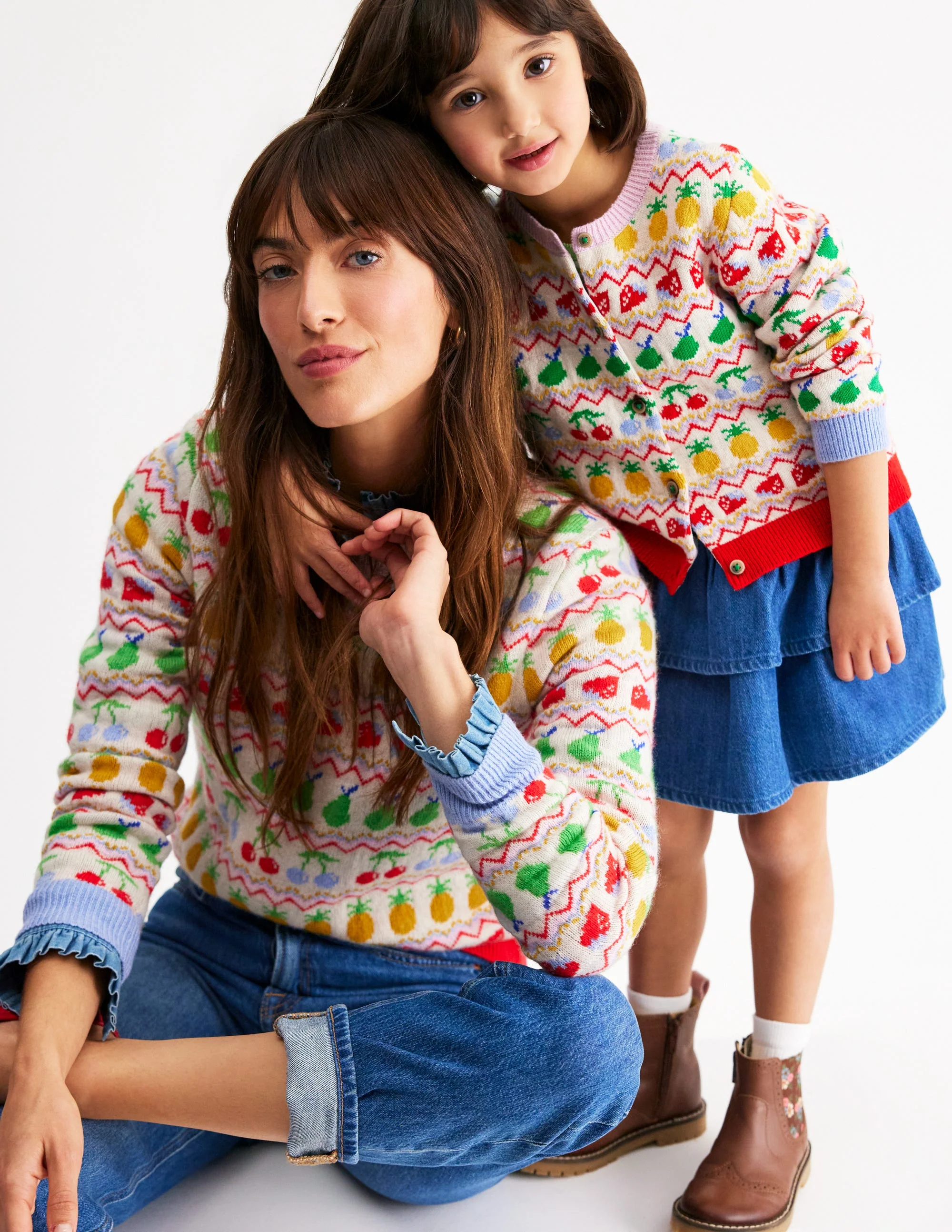 Edie Fun Fair-Isle-Strickjacke-Bunt, Früchte - Image 5