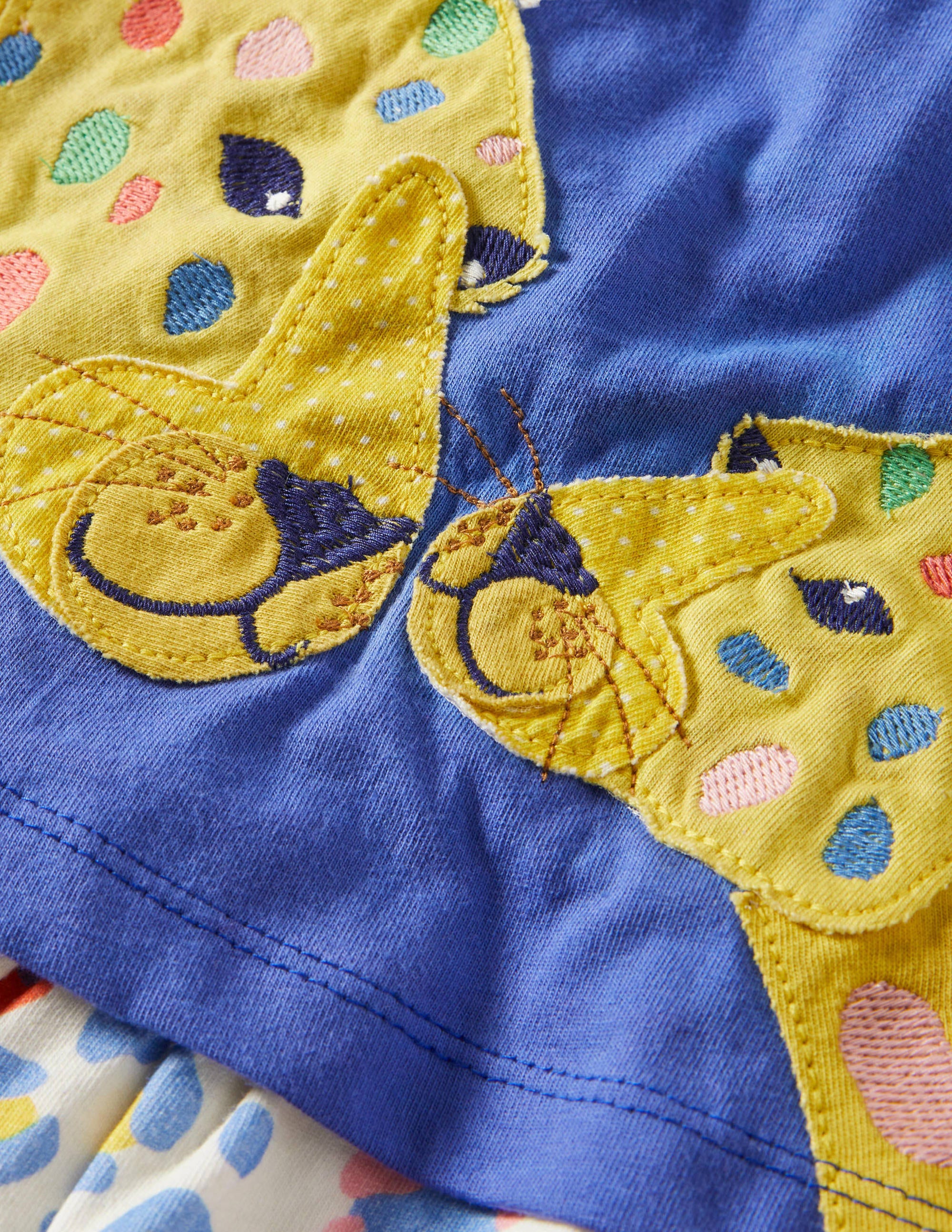 Einteiler mit großer Applikation-Glockenblumenblau/Bunt, Leopardenmuster - Image 3