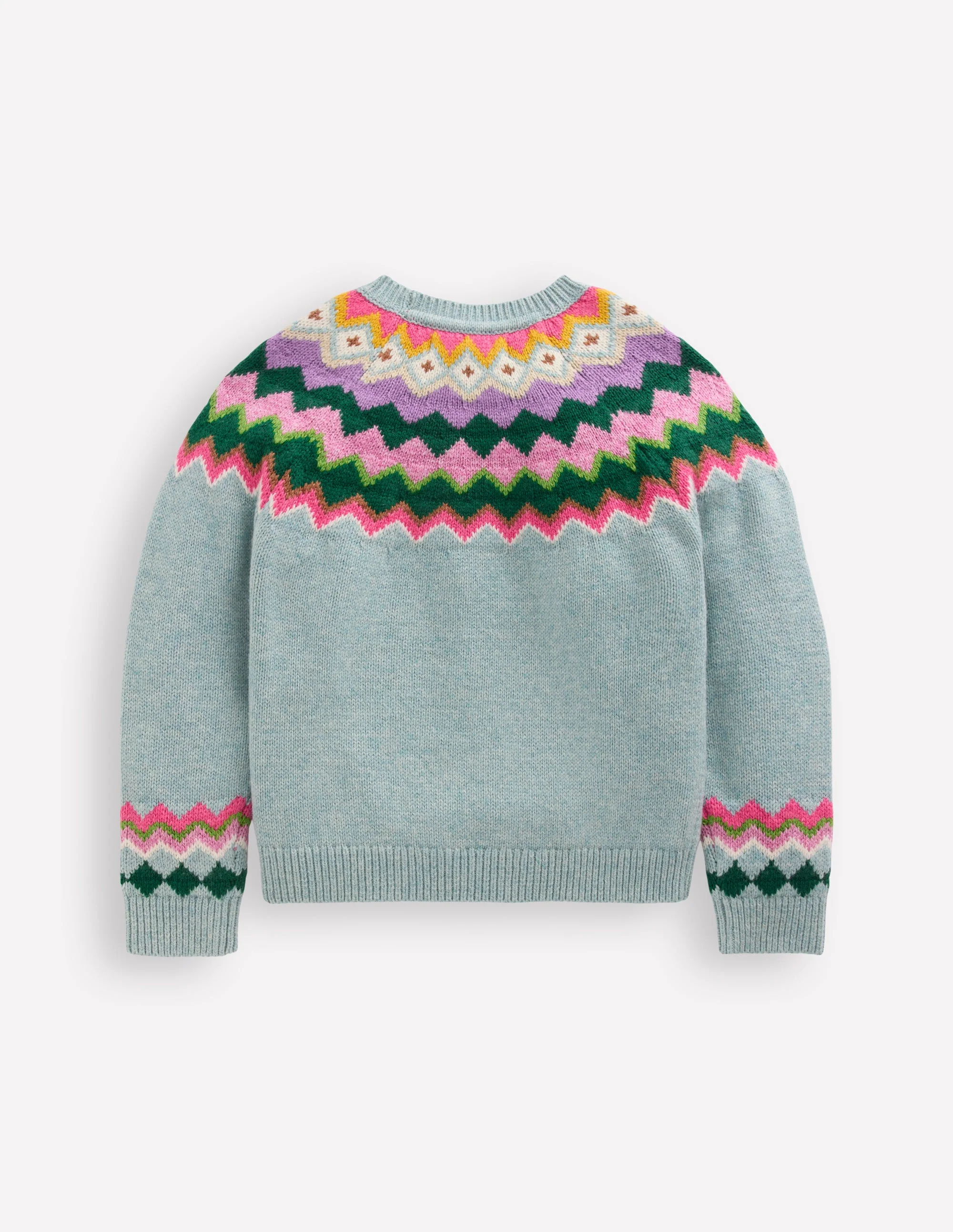 Eleanor Fair-Isle-Pullover-Blauer Meeresnebel Fair Isle - Image 4