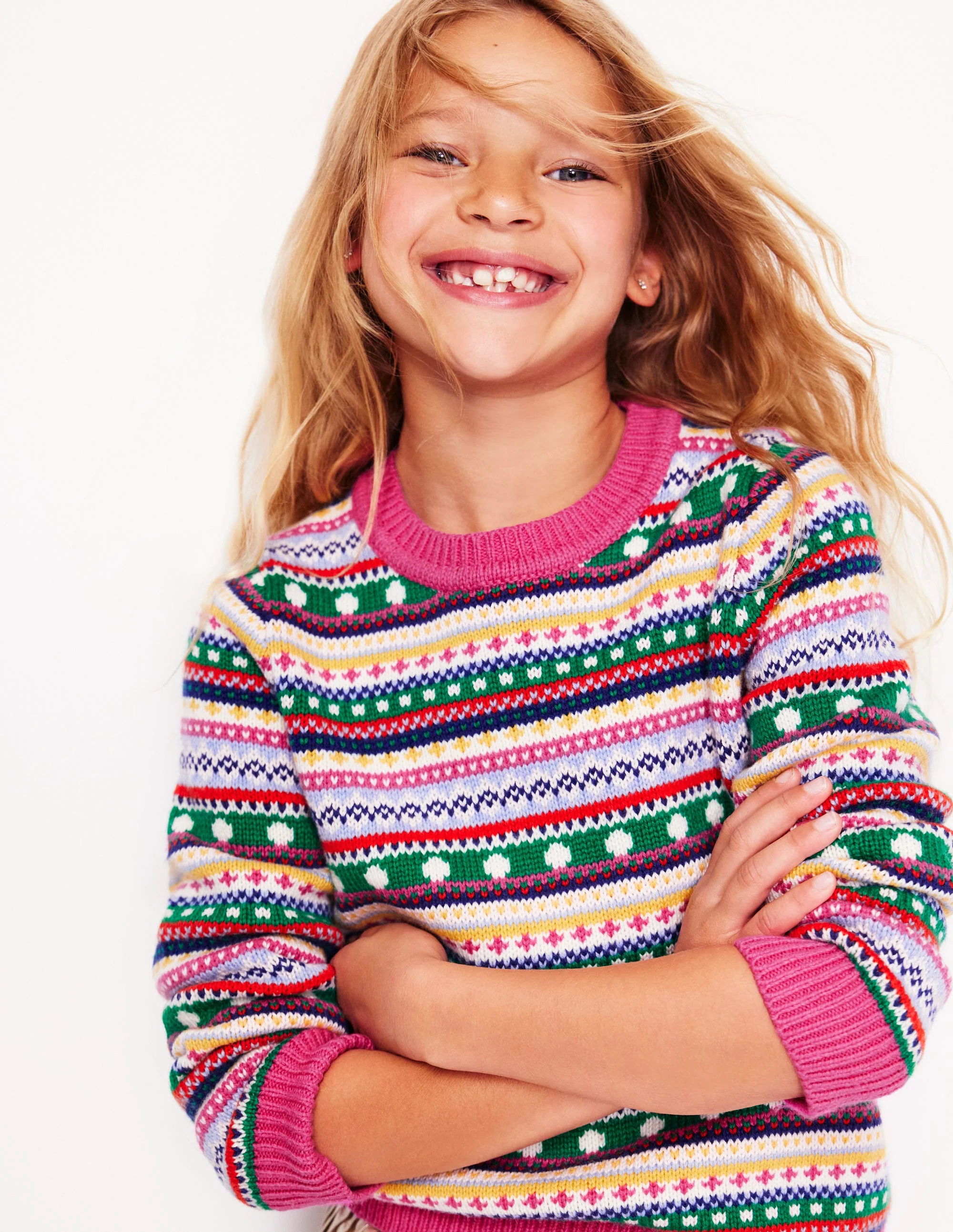 Eleanor Fair-Isle-Pullover-Bunt Strukturiert - Image 2