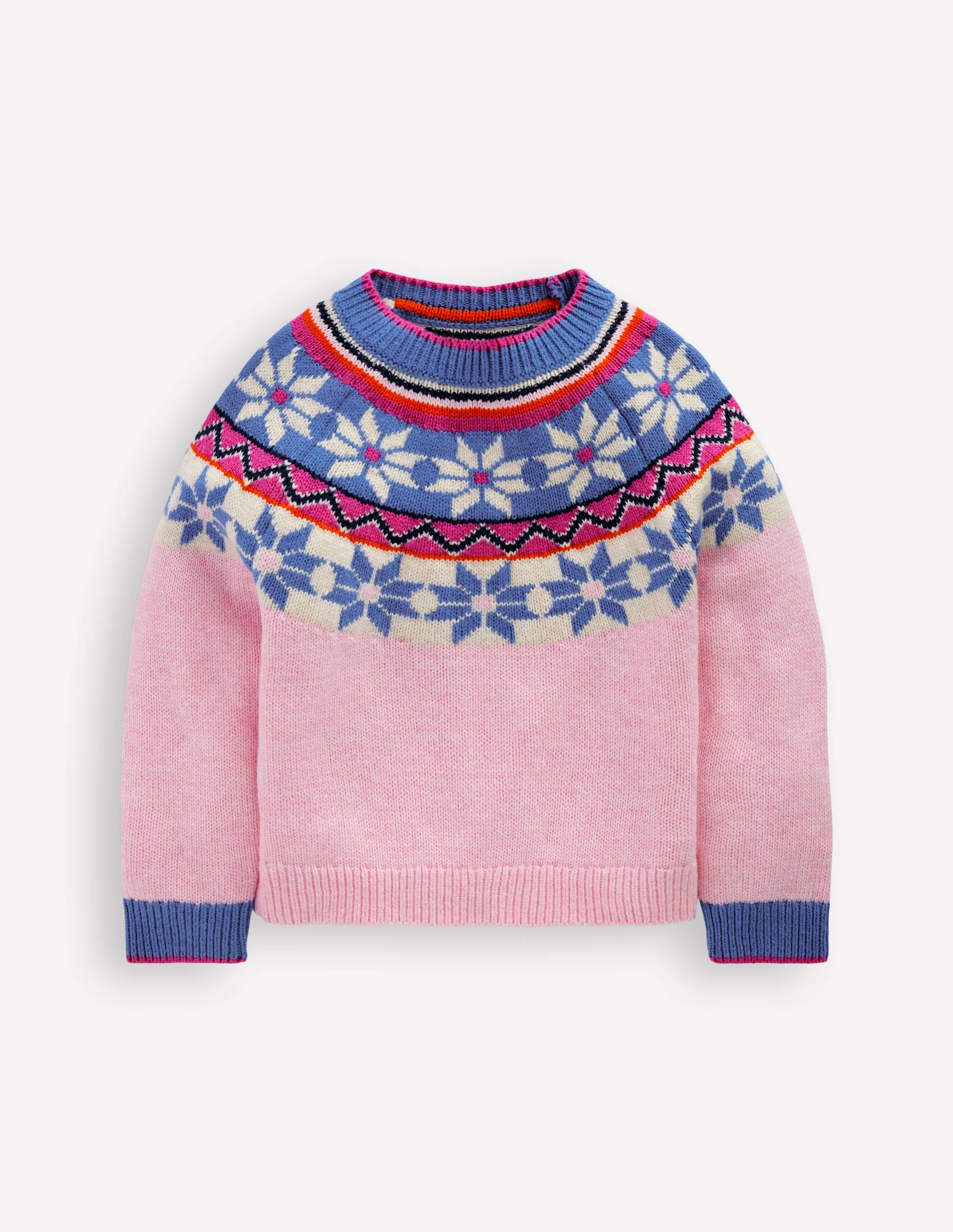 Eleanor Fair-Isle-Pullover-Geblümt Rosa - Image 2