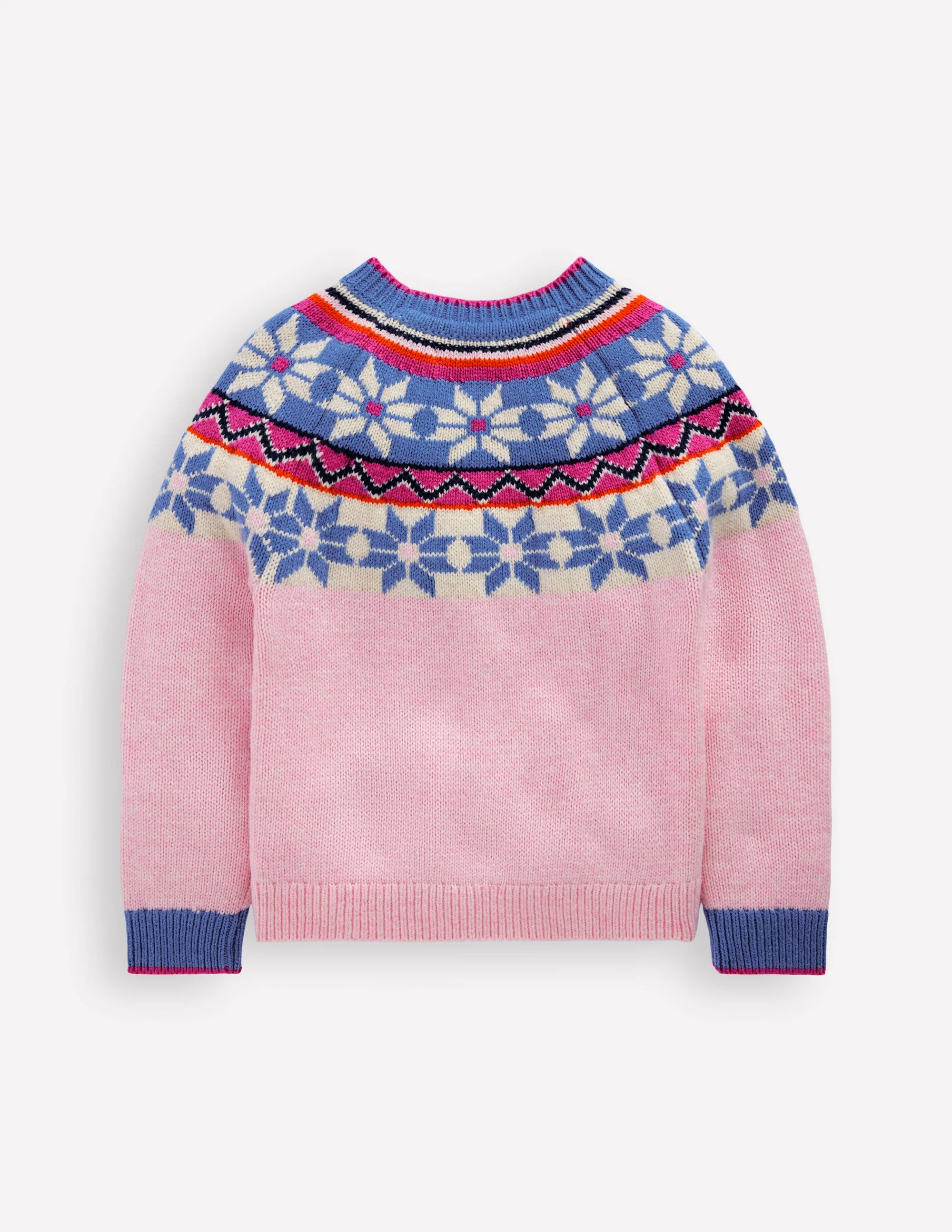 Eleanor Fair-Isle-Pullover-Geblümt Rosa - Image 3