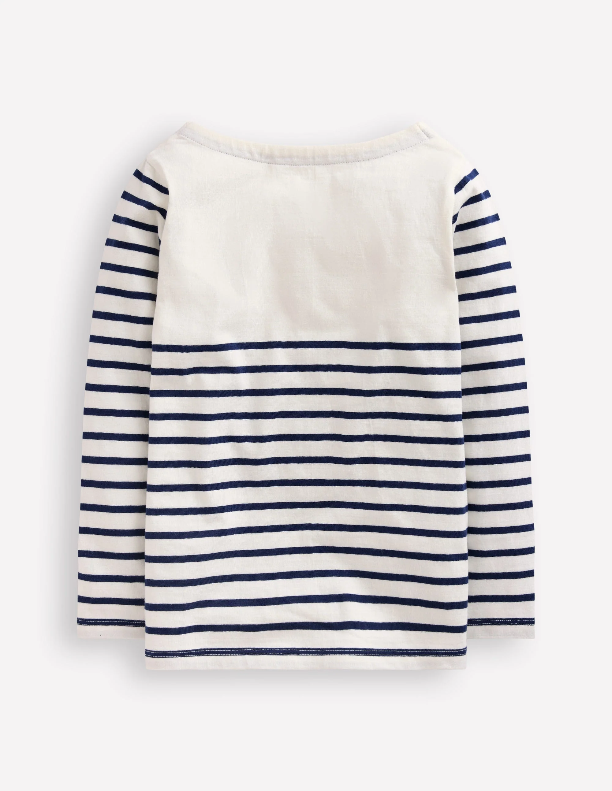 Ella Lustiges Breton-College-Marineblau/Naturweiß Herzen - Image 2