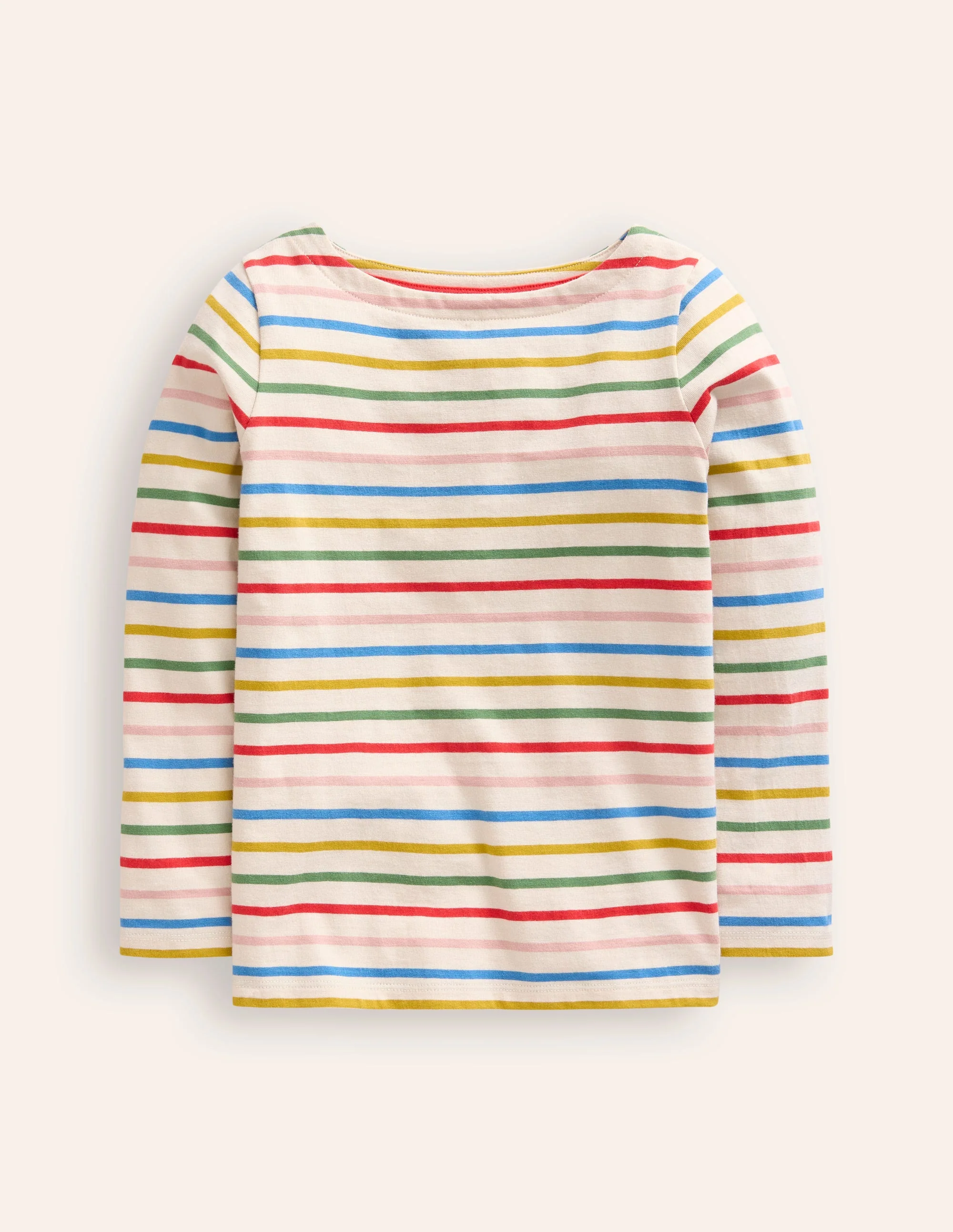 Ella Lustiges Breton-Naturweiß/Navy, Regenbogenwelle - Image 2