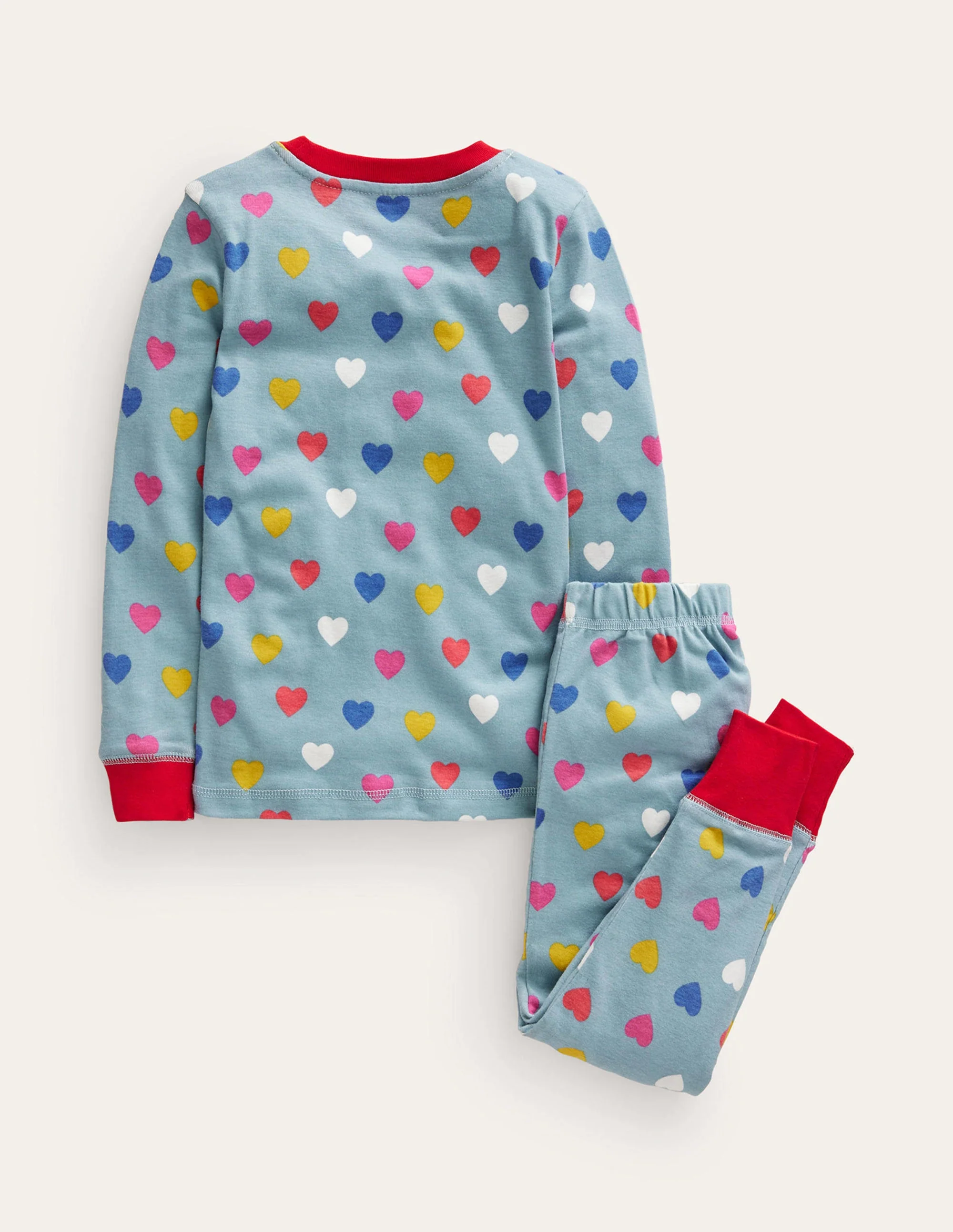 Eng anliegender, im Dunkeln leuchtender Pyjama-Turmalinblau Herzen - Image 2