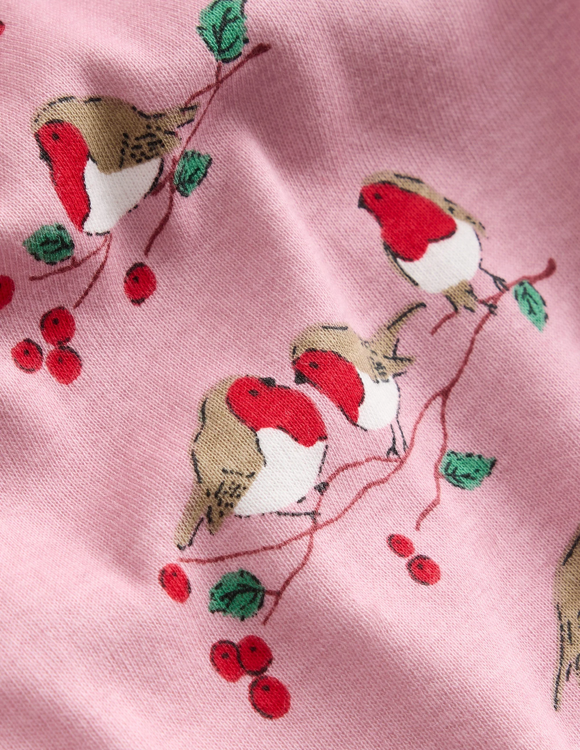 Eng anliegender, langer Schlafanzug-Rosa Rotkehlchen - Image 3