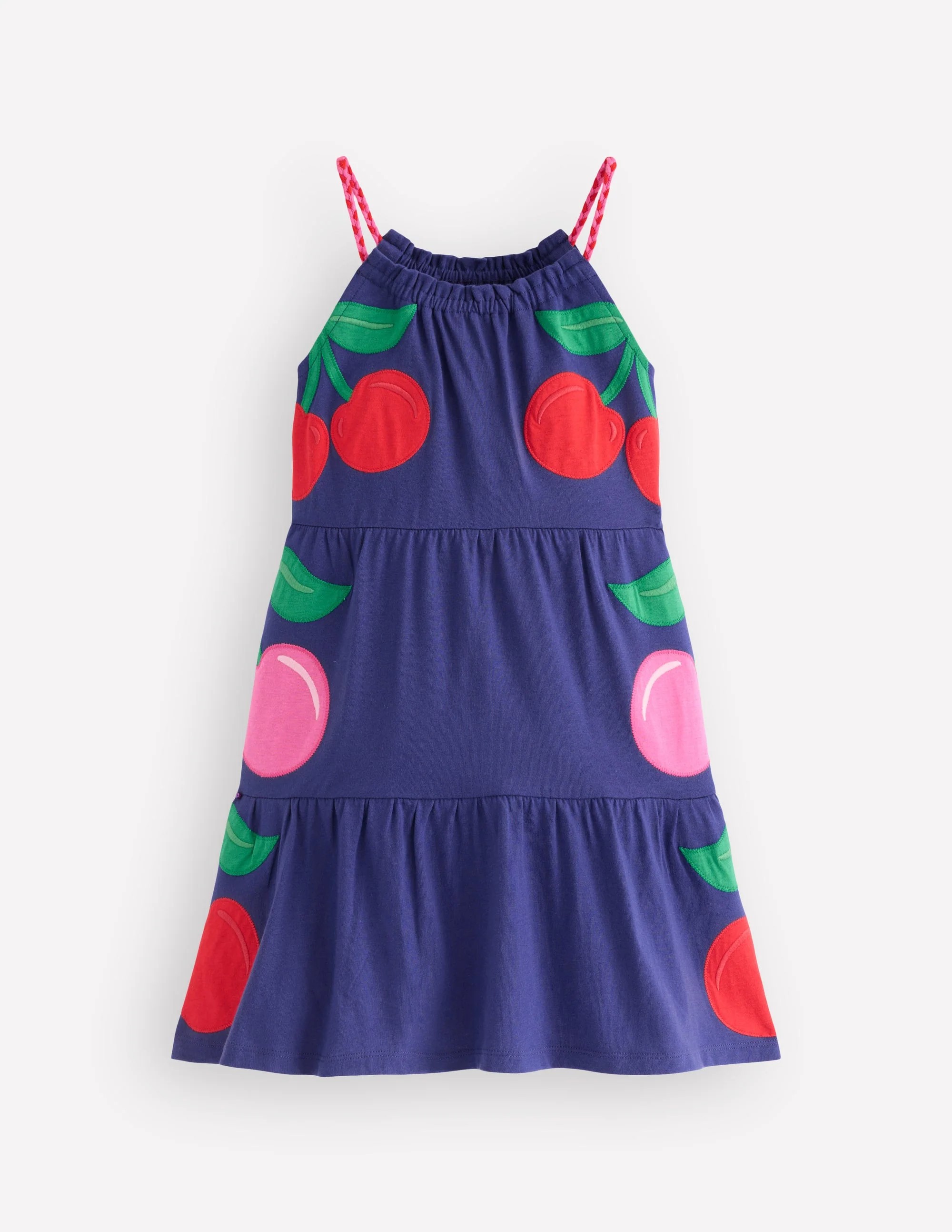 Enola Jerseykleid mit Applikation-Steuerbordblau Riesenkirschen