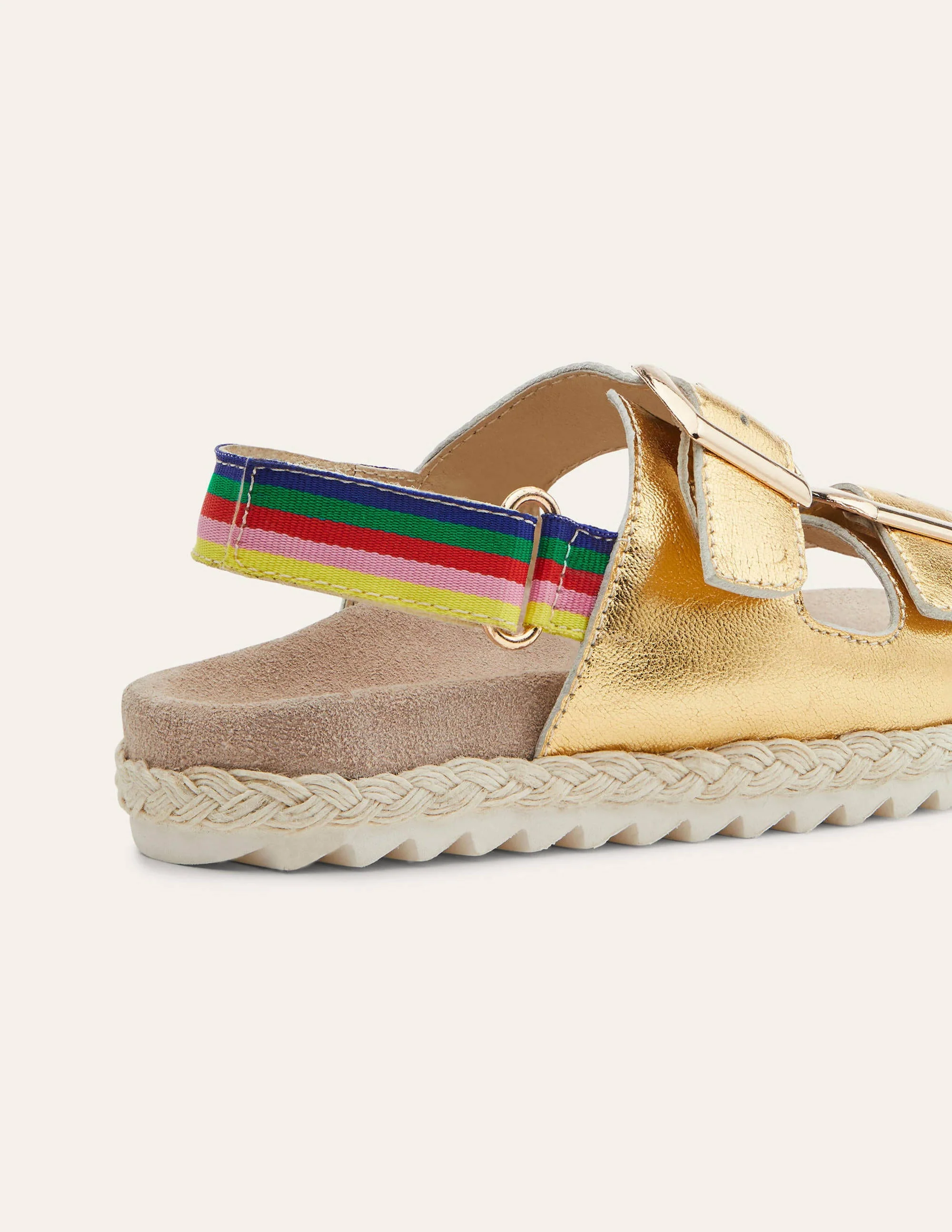 Espadrille-Sandalen-Gold, Regenbogen - Image 3