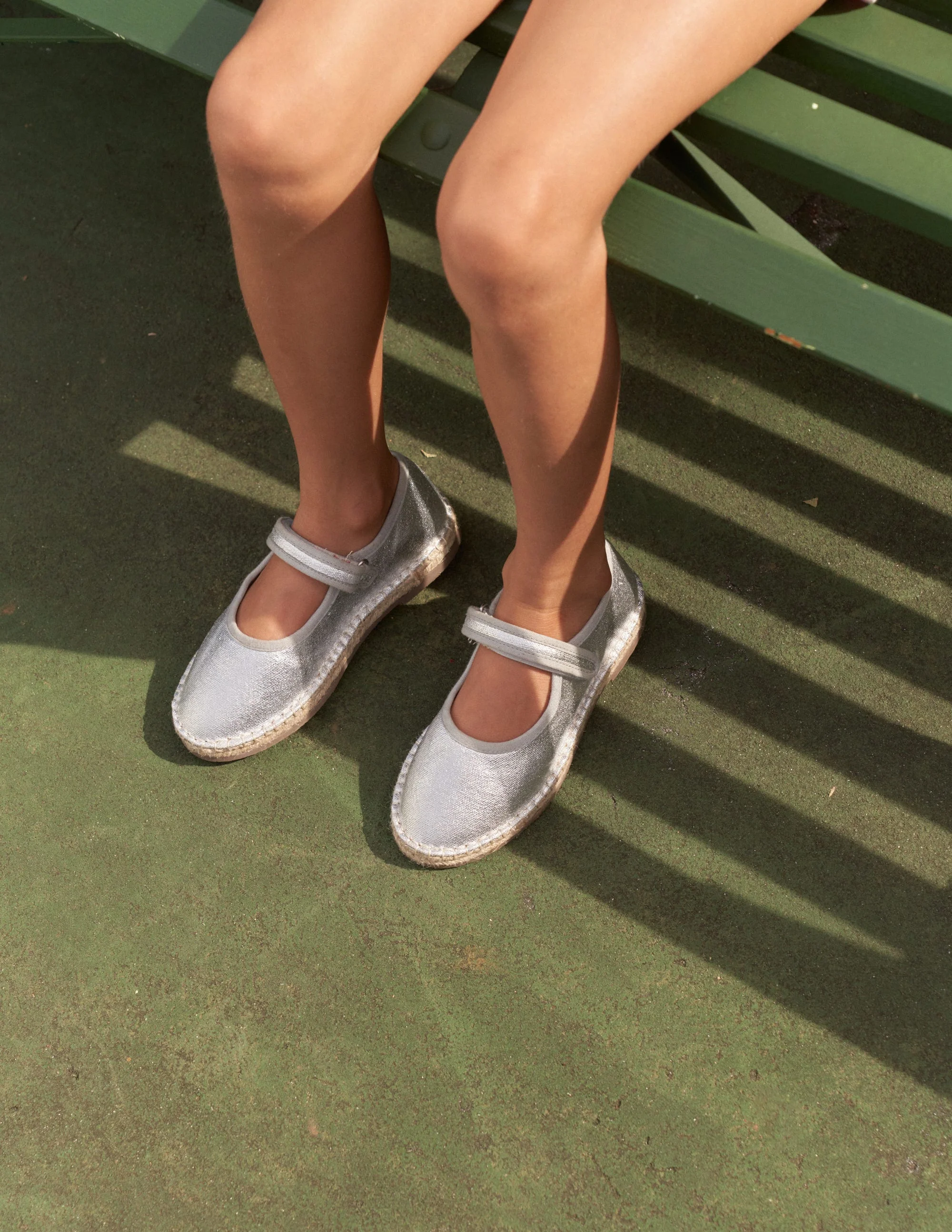 Espadrilles mit Leinenabschlüssen-Metallic-Silber - Image 4