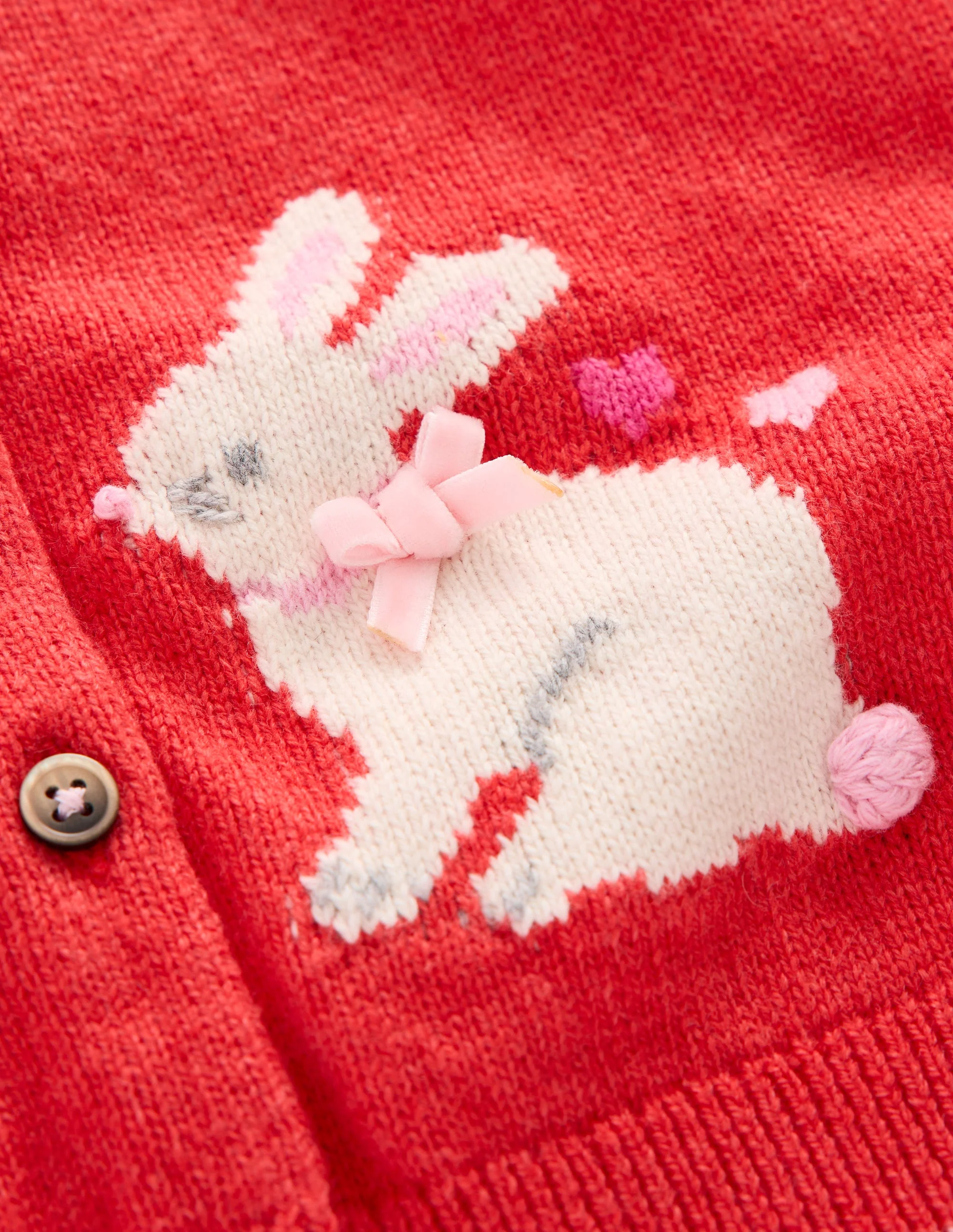 Evelyn Strickjacke mit lustigem Motiv-Marmeladenrot Hasen - Image 3