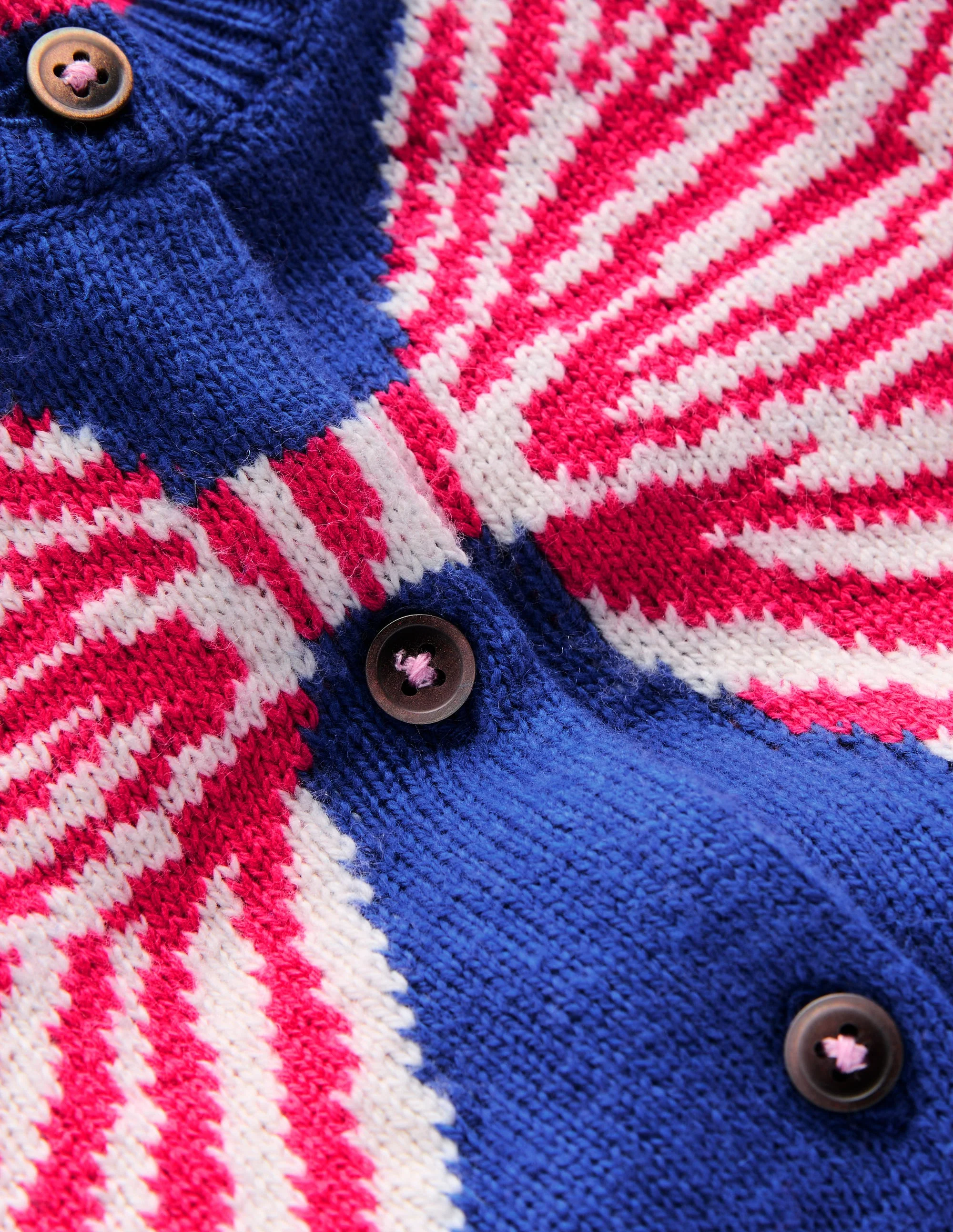 Evelyn Strickjacke mit lustigem Motiv-Reiherblau Schleife - Image 3