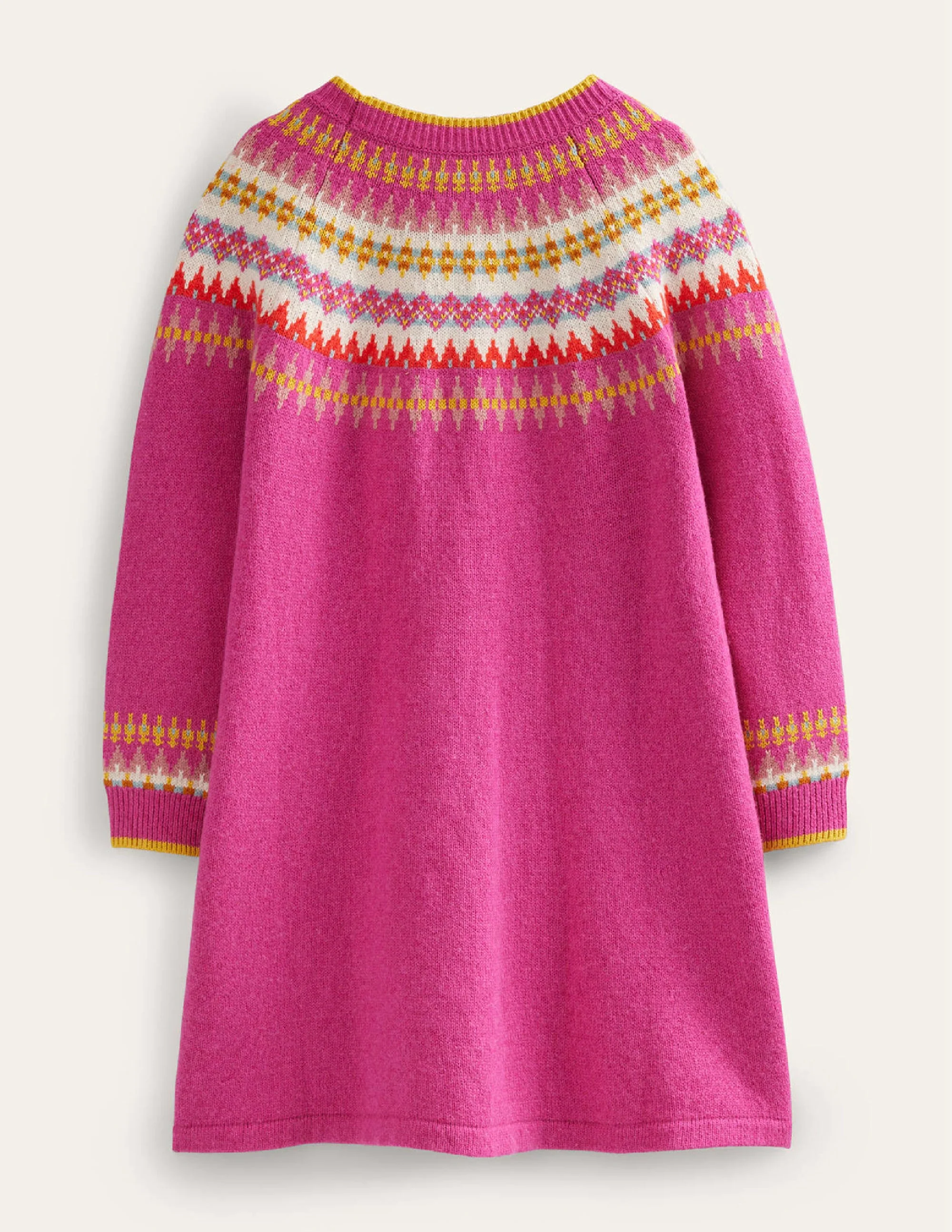 Fair-Isle-Pulloverkleid-Mittelrosa Fair-Isle - Image 2
