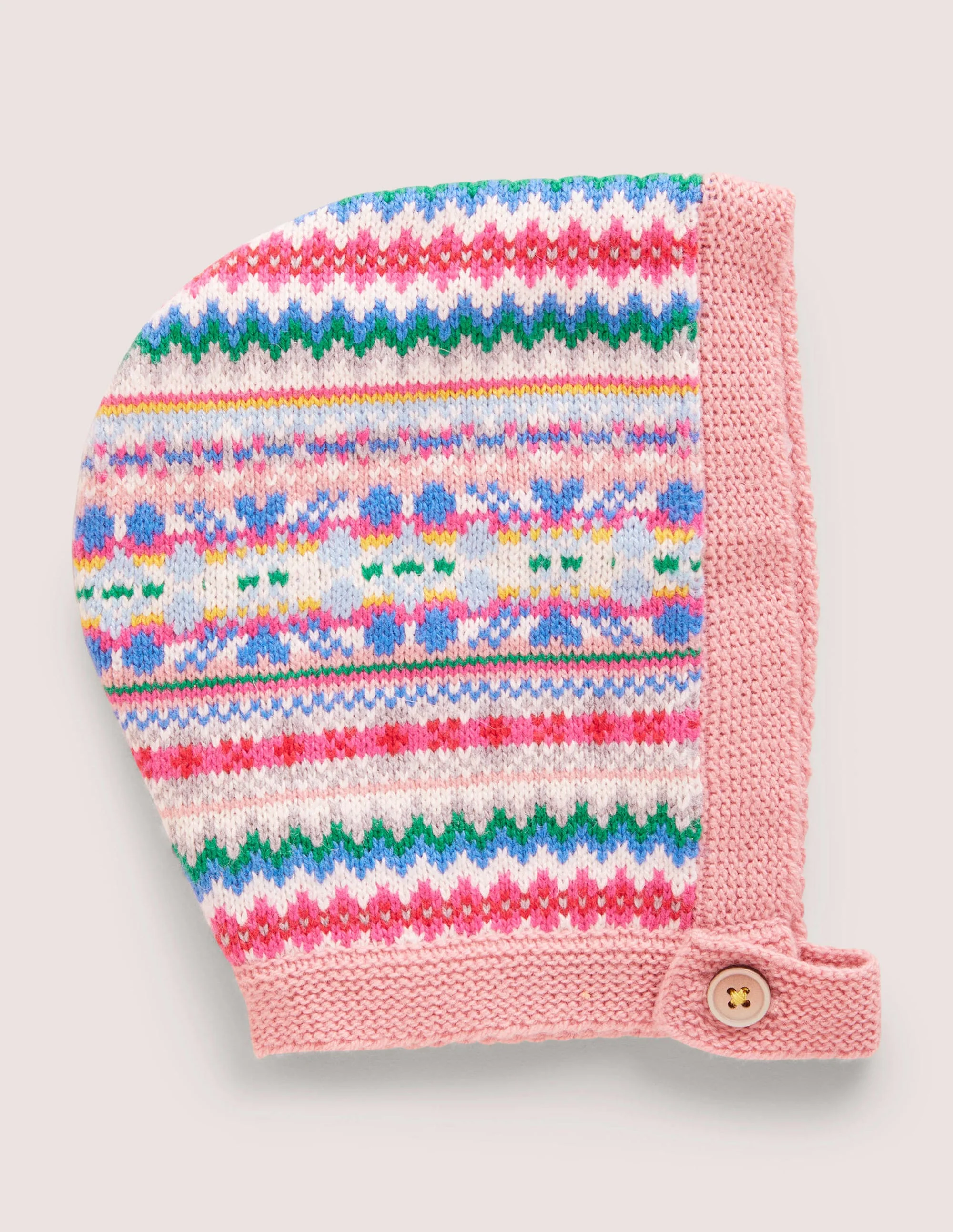 Fair-Isle-Strickhäubchen-Bunt