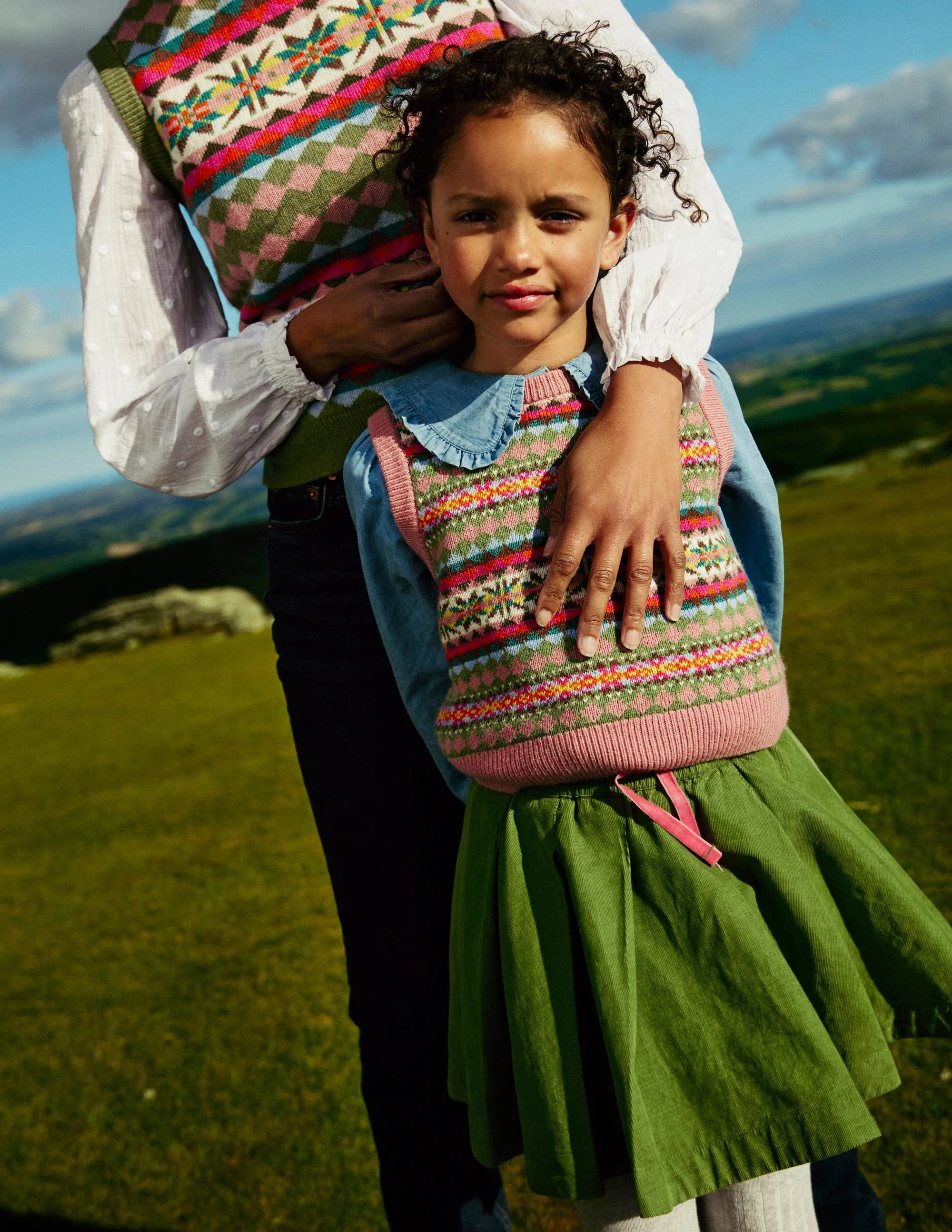 Fair-Isle-Stricktop-Grün/Rosa Fair-Isle - Image 8