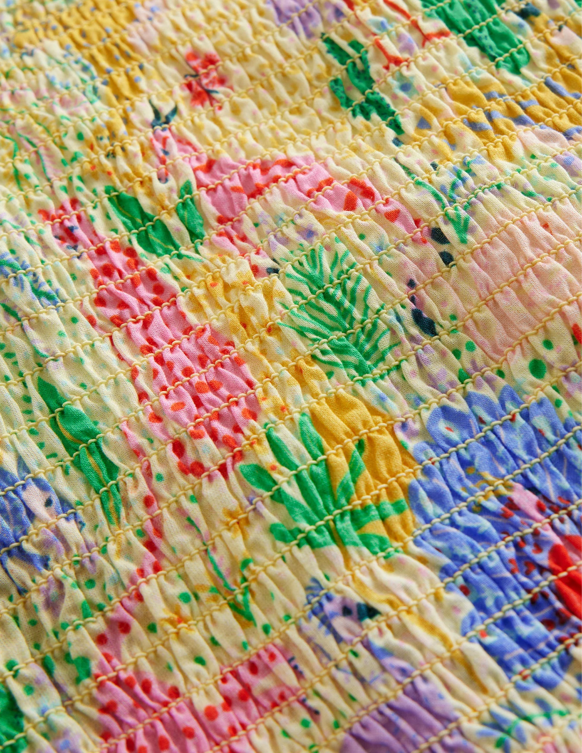 Farblich abgestimmte Bluse mit Raffungen-Bunt, Wüstenmotiv - Image 3