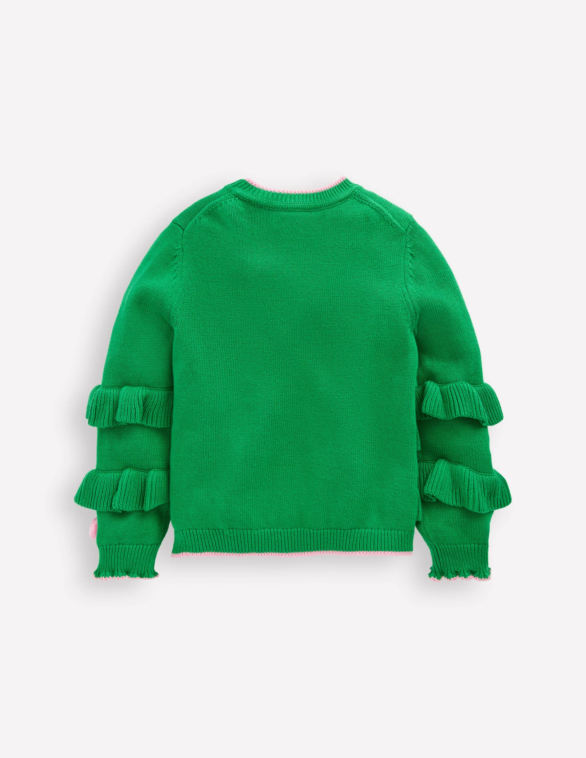 Festliche Strickjacke mit Logo-Sattes Smaragdgrün Weihnachtsbaum - Image 2