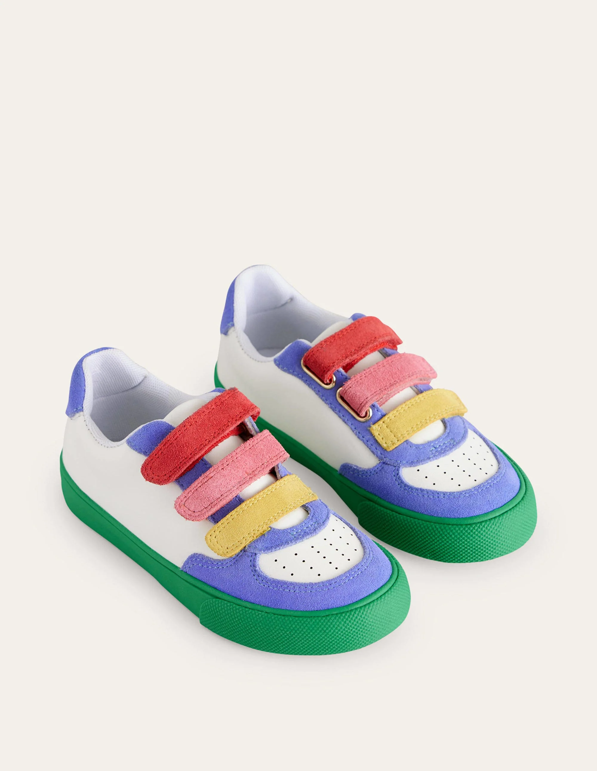 Flache Sneaker aus Leder-Naturweiß - Image 2