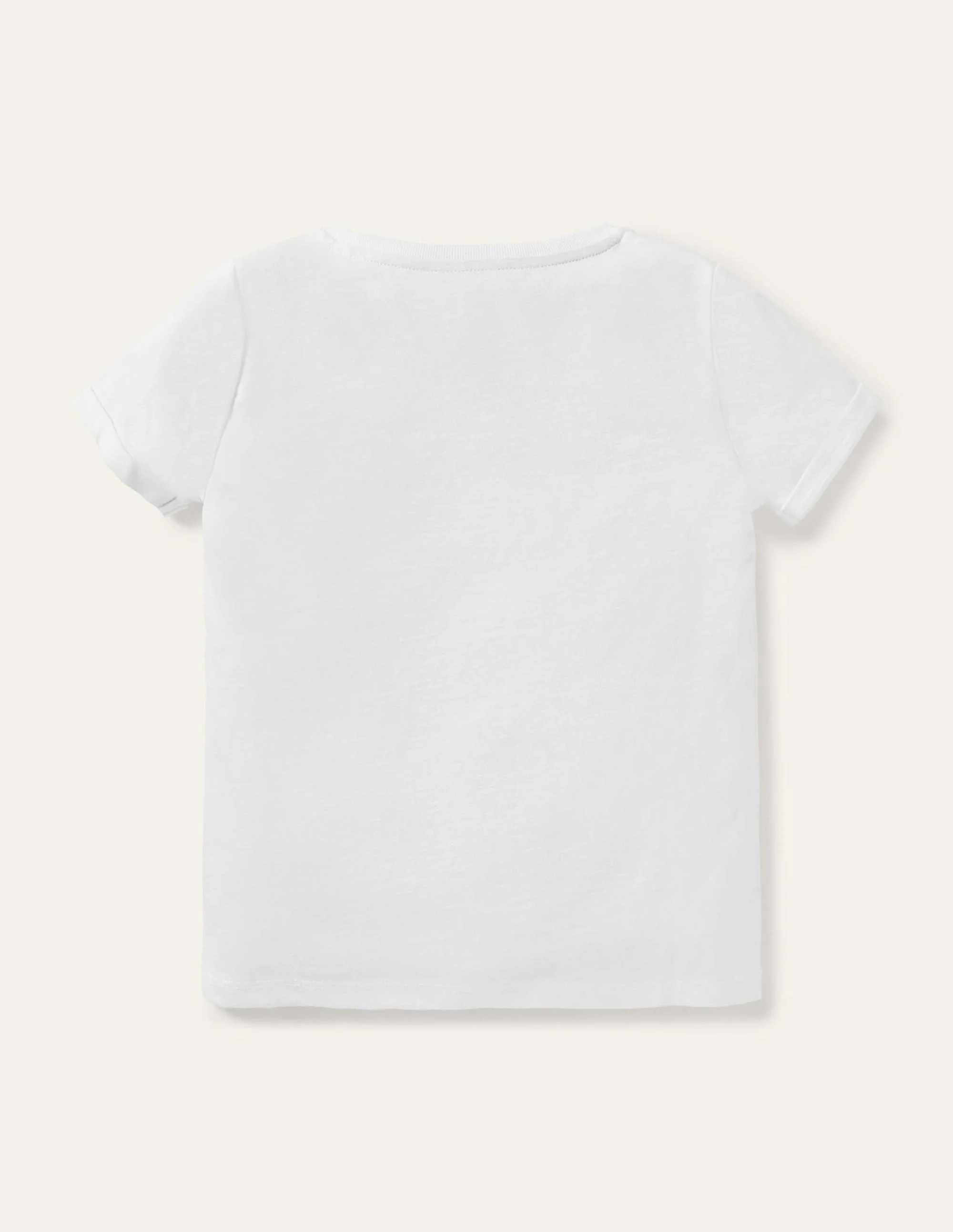 Flammgarn-T-Shirt mit Sterntasche-Weiß - Image 2