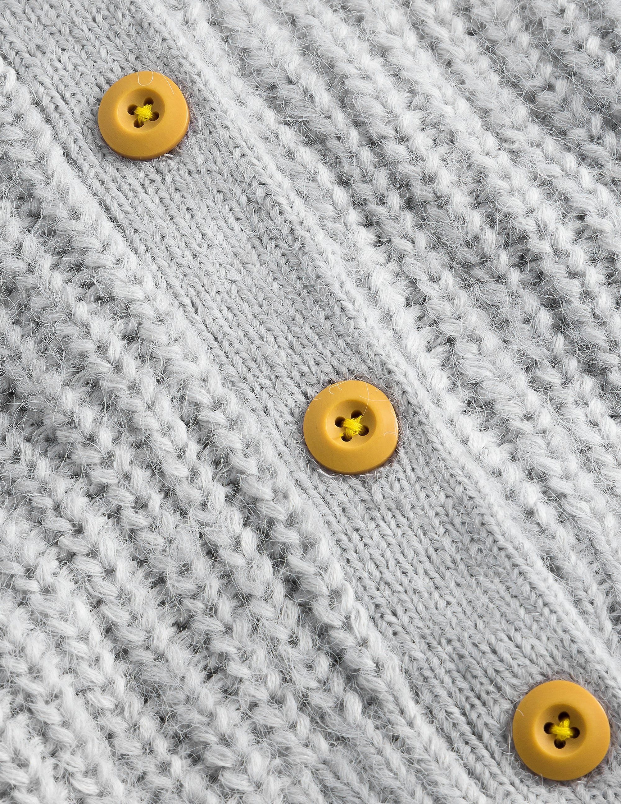 Flauschiger Cardigan-Silber Meliert - Image 3