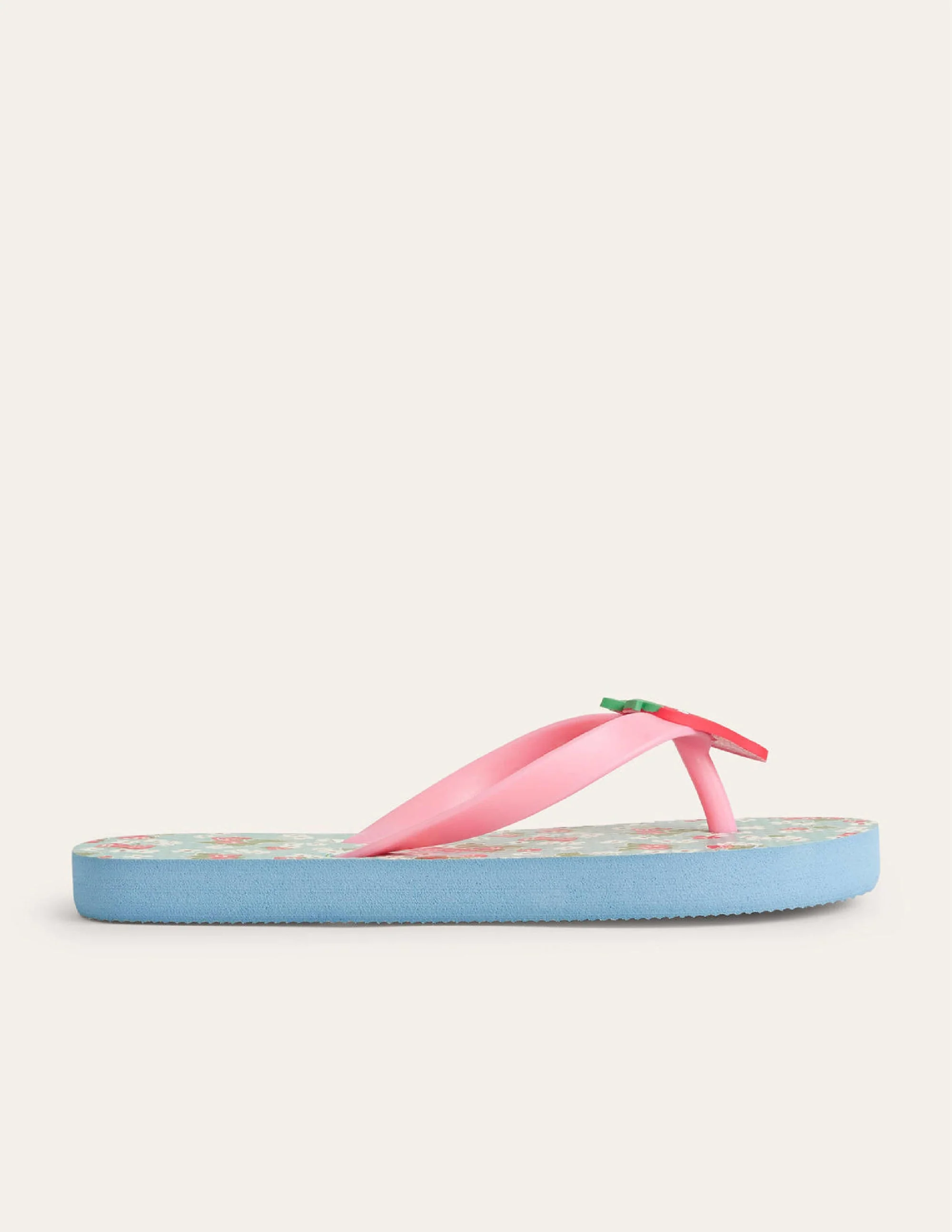 Flip-Flops (Mädchen)-Erdbeerrosa, Blumenmuster