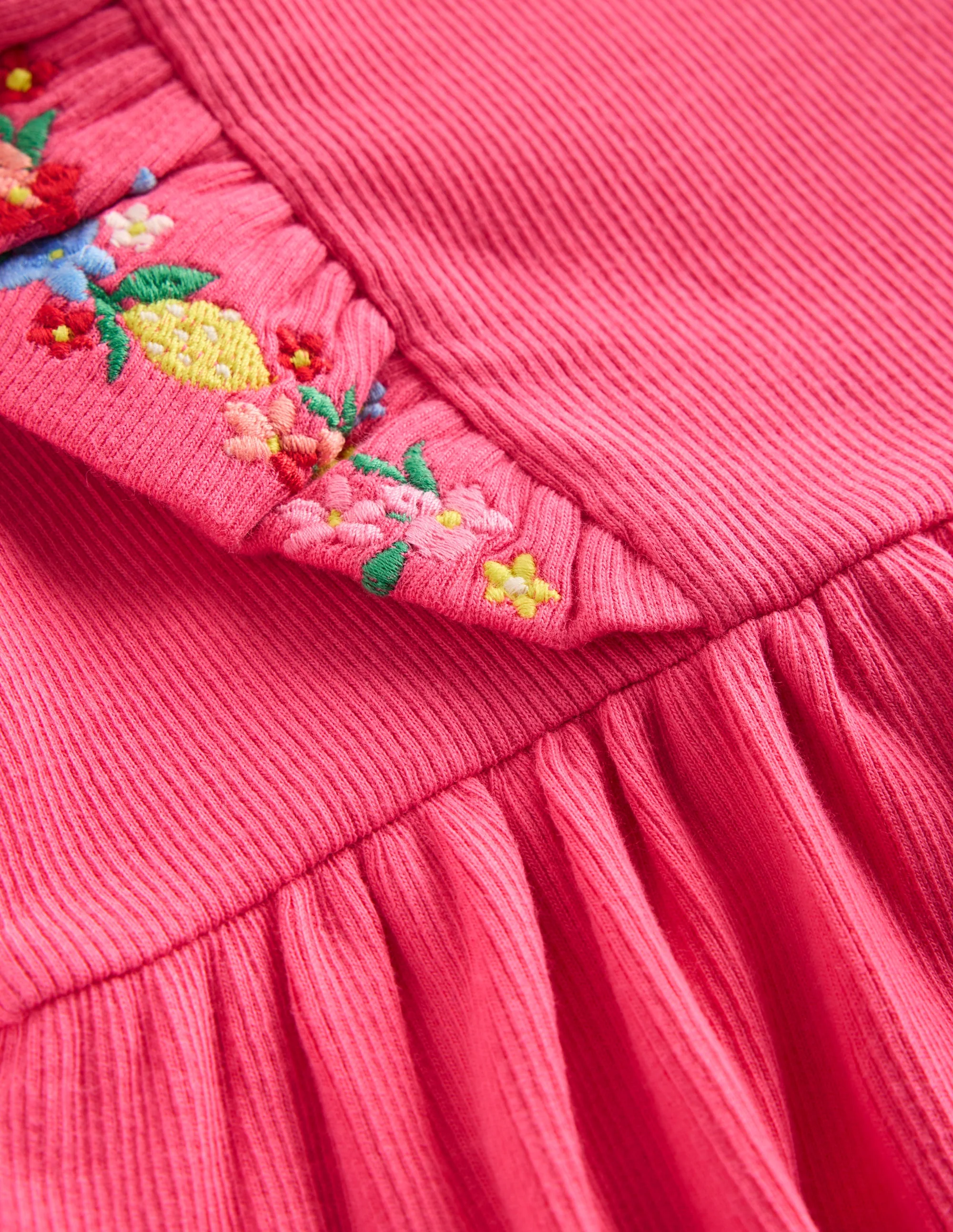 Frieda Besticktes Kleid-Rosenblattrosa - Image 4