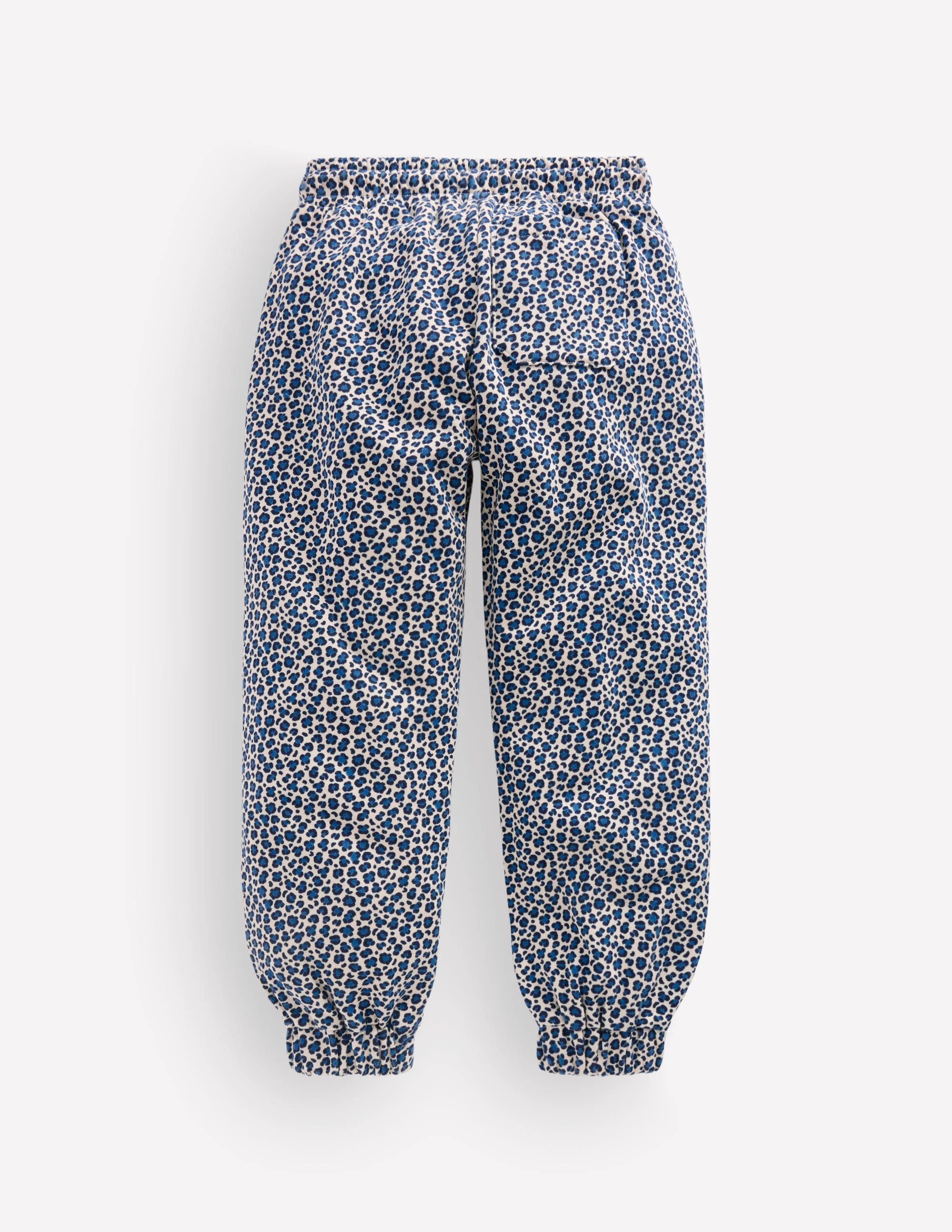 Fröhlich bedruckte Jogginghose-Calico-Weiß/Blaues Leopardenmuster - Image 2