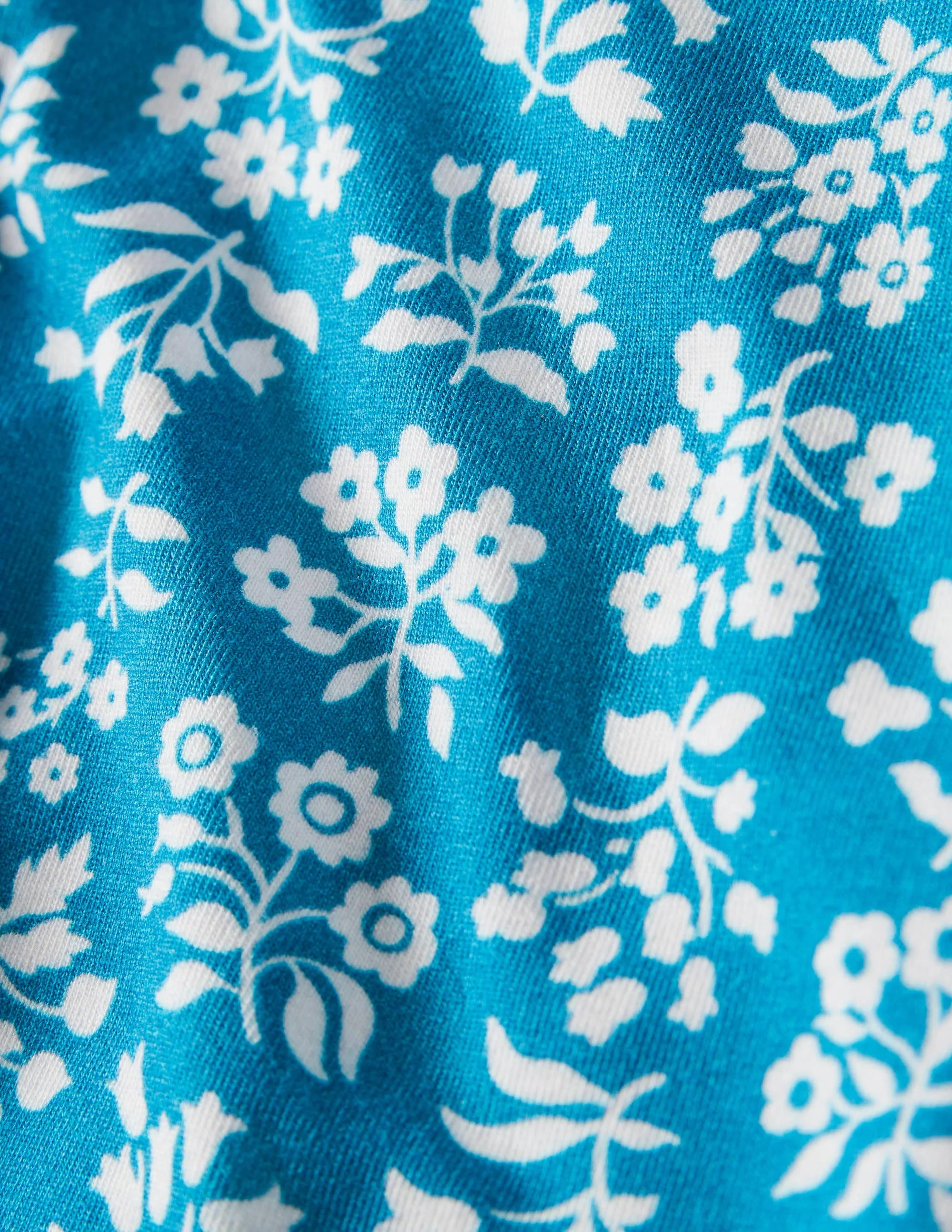 Fröhliche 7/8-Leggings-Bahamasblau, Holzschnittmuster - Image 3