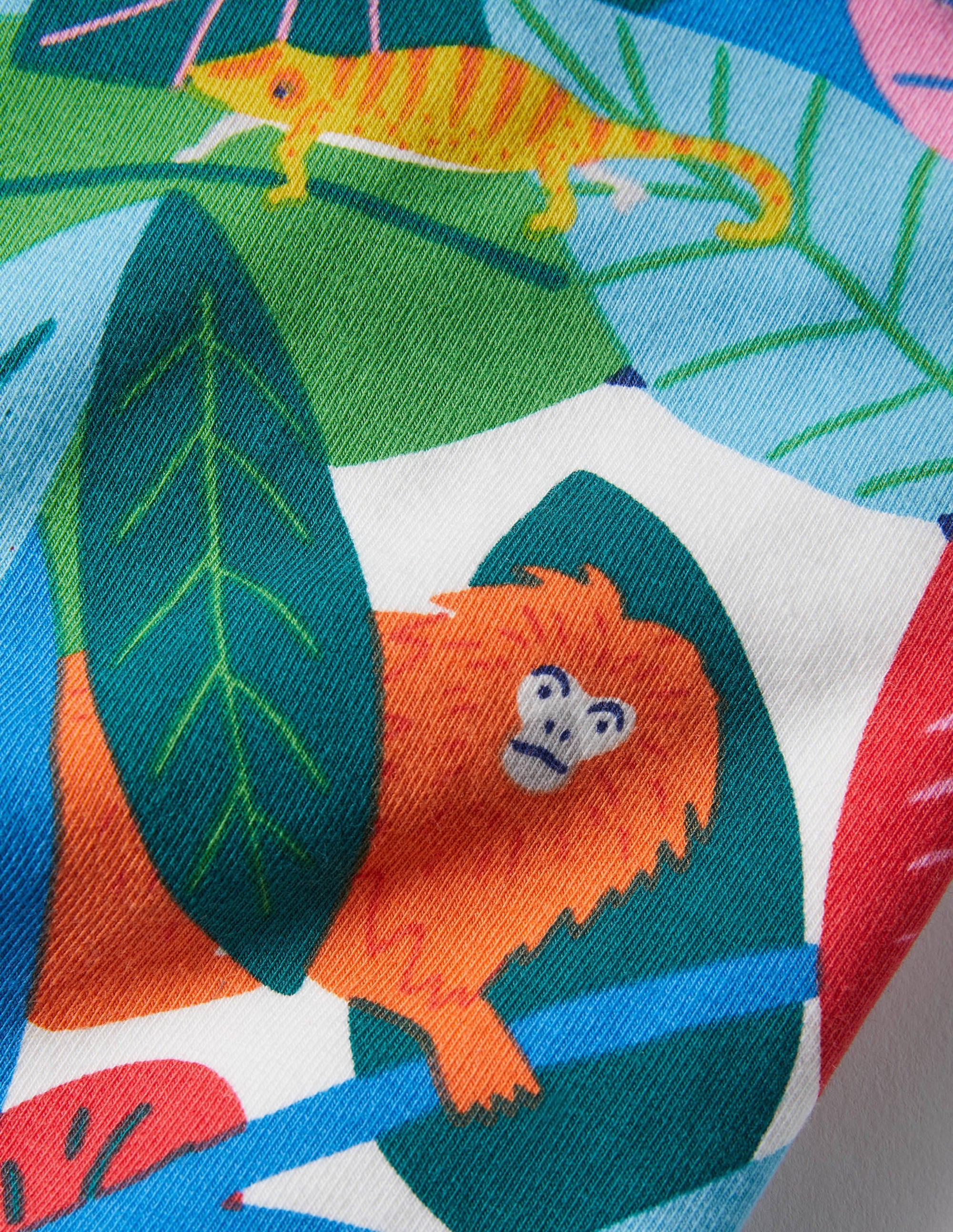 Fröhliche 7/8-Leggings-Bunt, Wildes Dschungelmotiv - Image 3