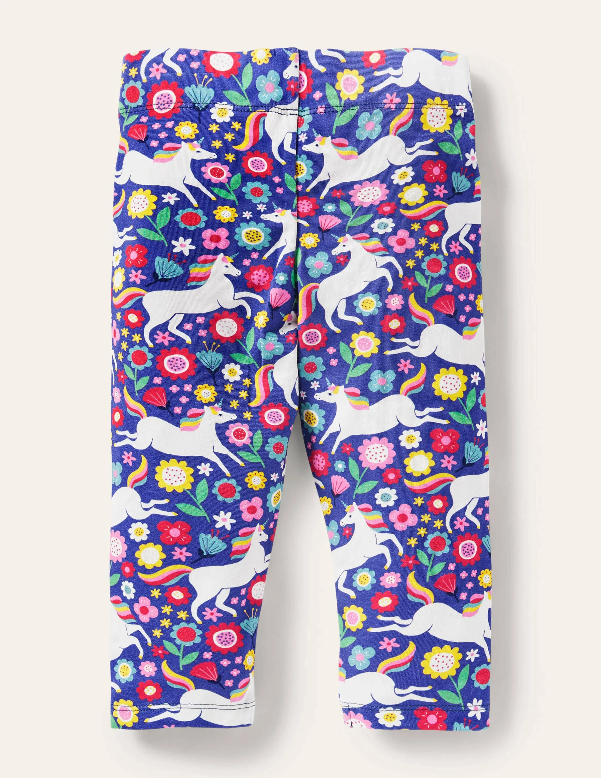 Fröhliche 7/8-Leggings-Glockenblumenblau, Einhorn-/Blumenmuster - Image 2