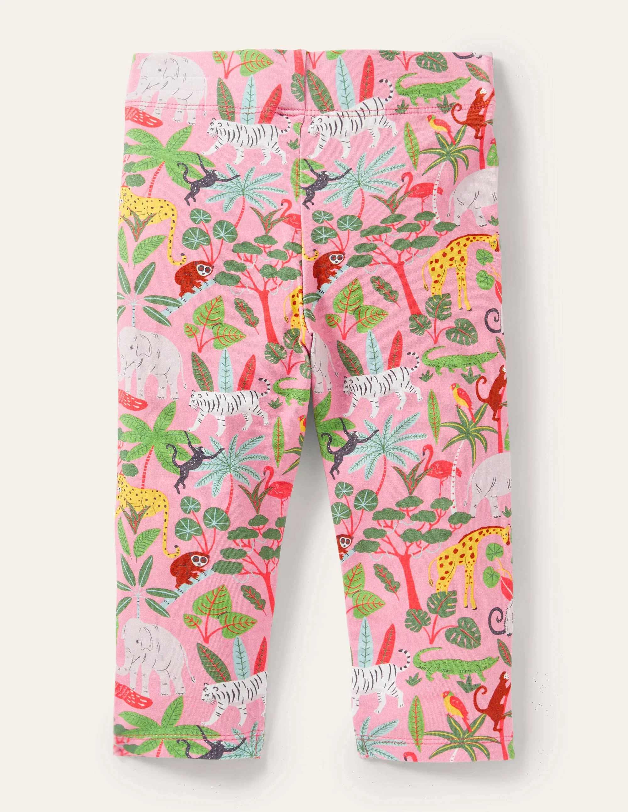 Fröhliche 7/8-Leggings-Hellrosa, Dschungel - Image 2