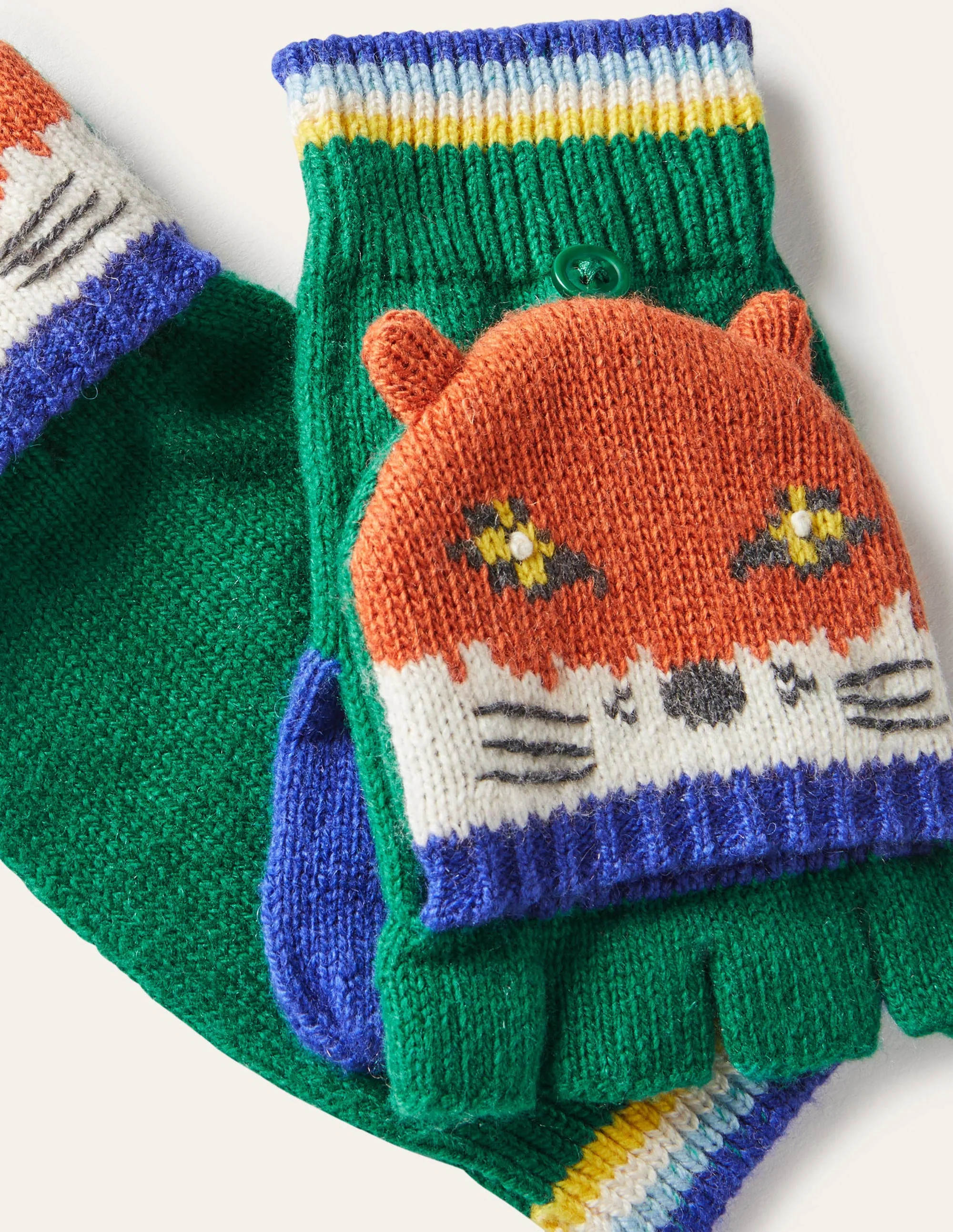 Fröhliche Fuchs-Fäustlinge-Waldgrün - Image 2