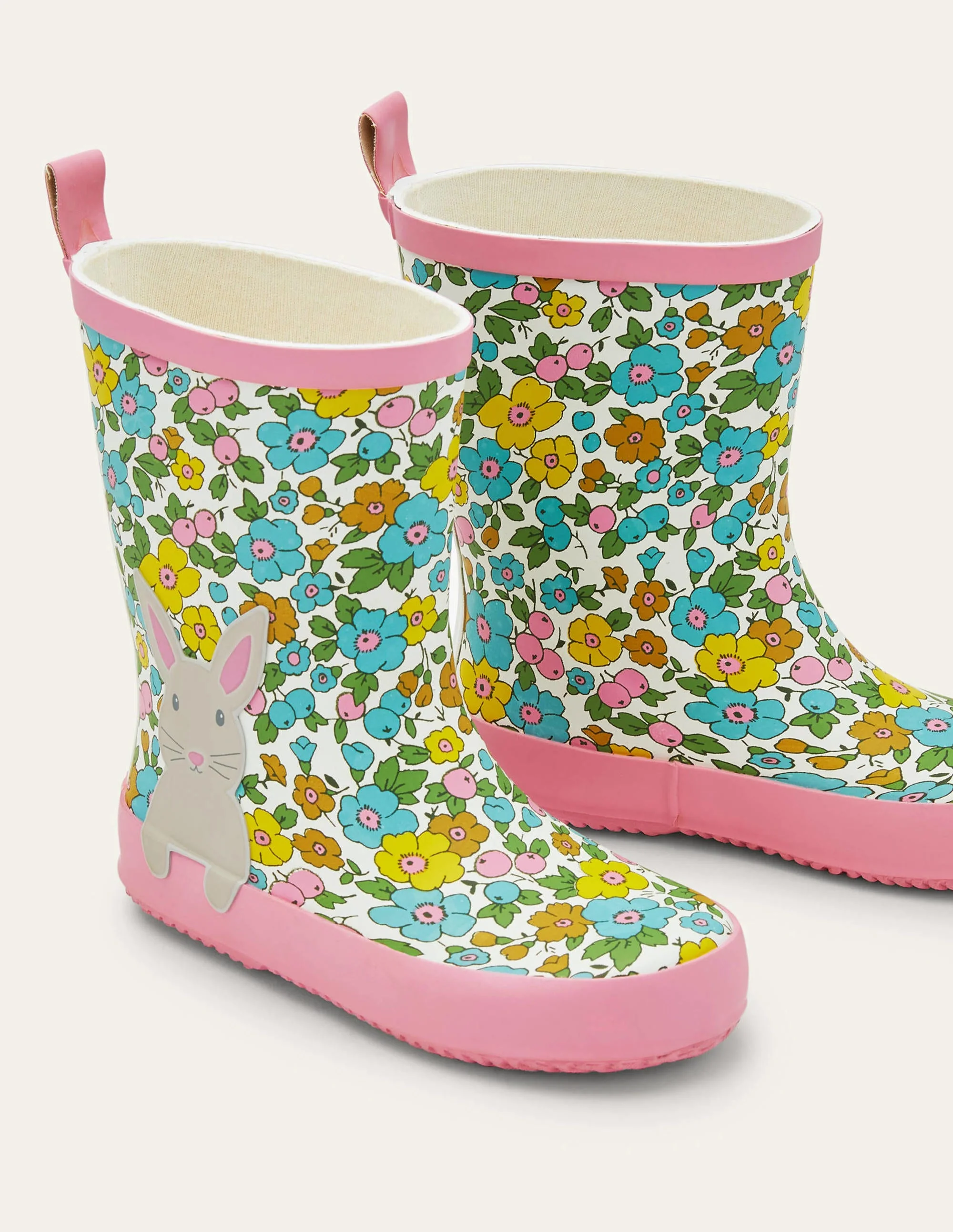 Fröhliche Gummistiefel-Blumen, Häschen