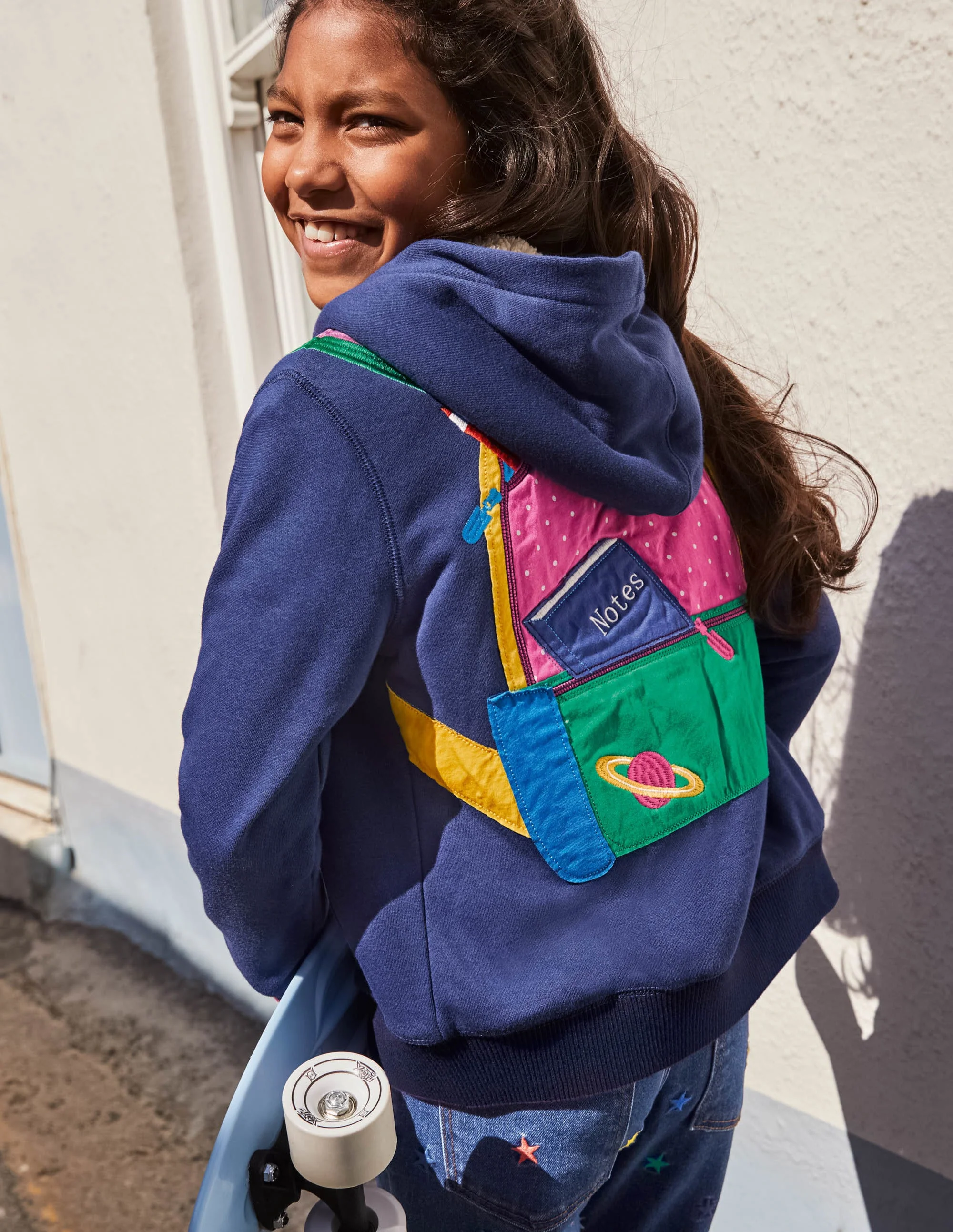 Fröhliche Kapuzenjacke mit kuscheligem Futter-Segelblau, Rucksack - Image 4