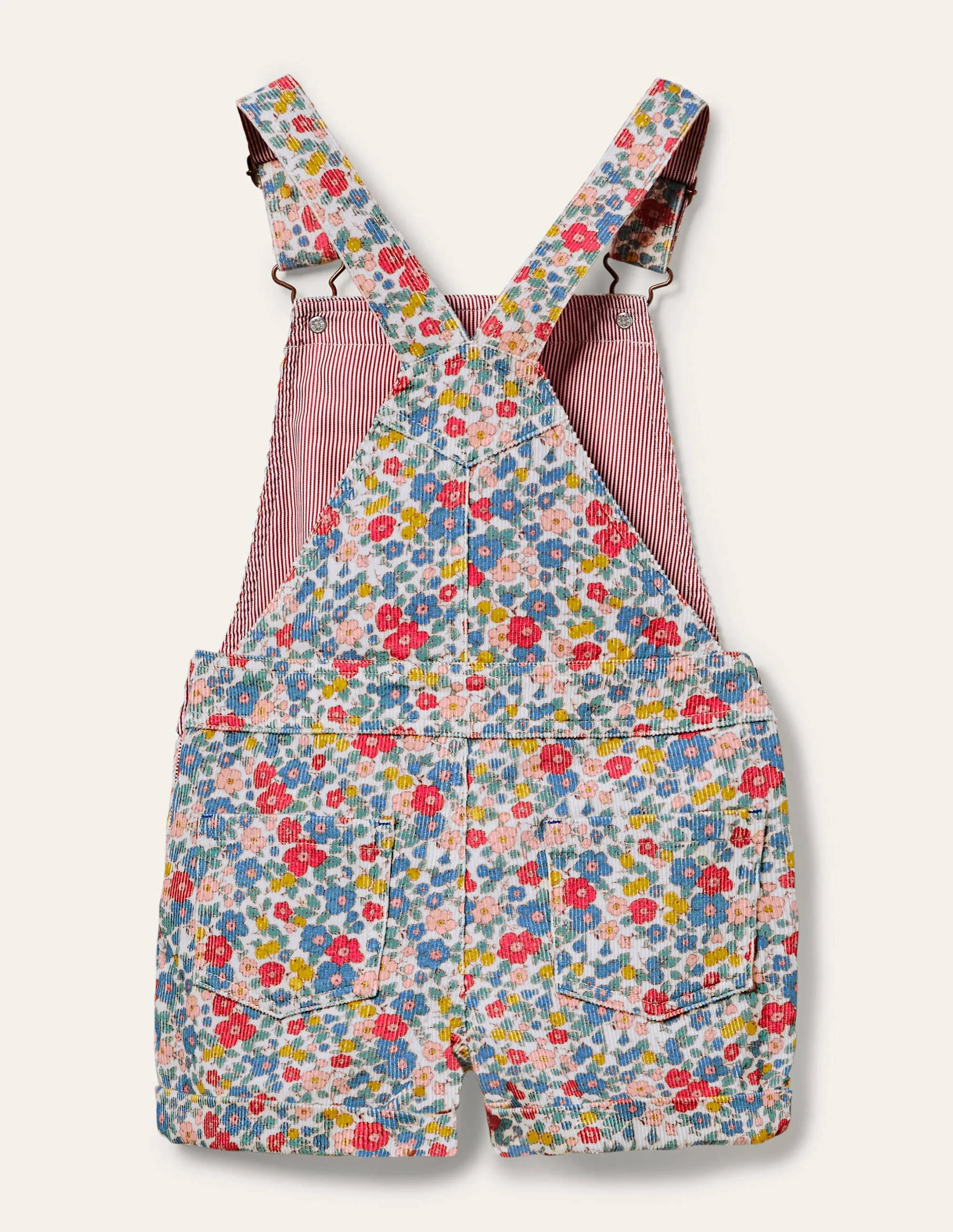 Fröhliche kurze Latzhose-Bunt, Apfelblüten - Image 2