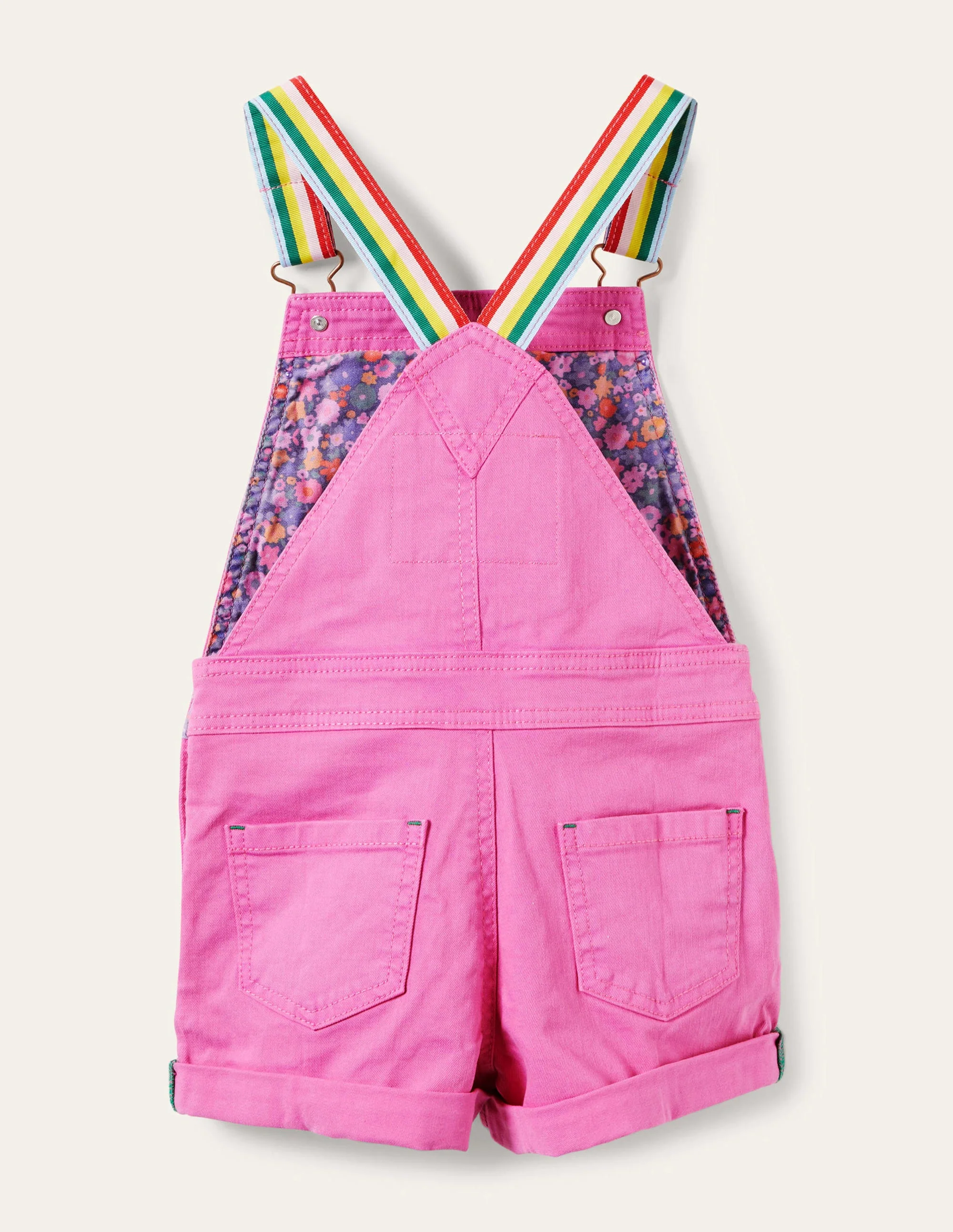 Fröhliche kurze Latzhose-Erdbeereisrosa, Regenbogen - Image 2